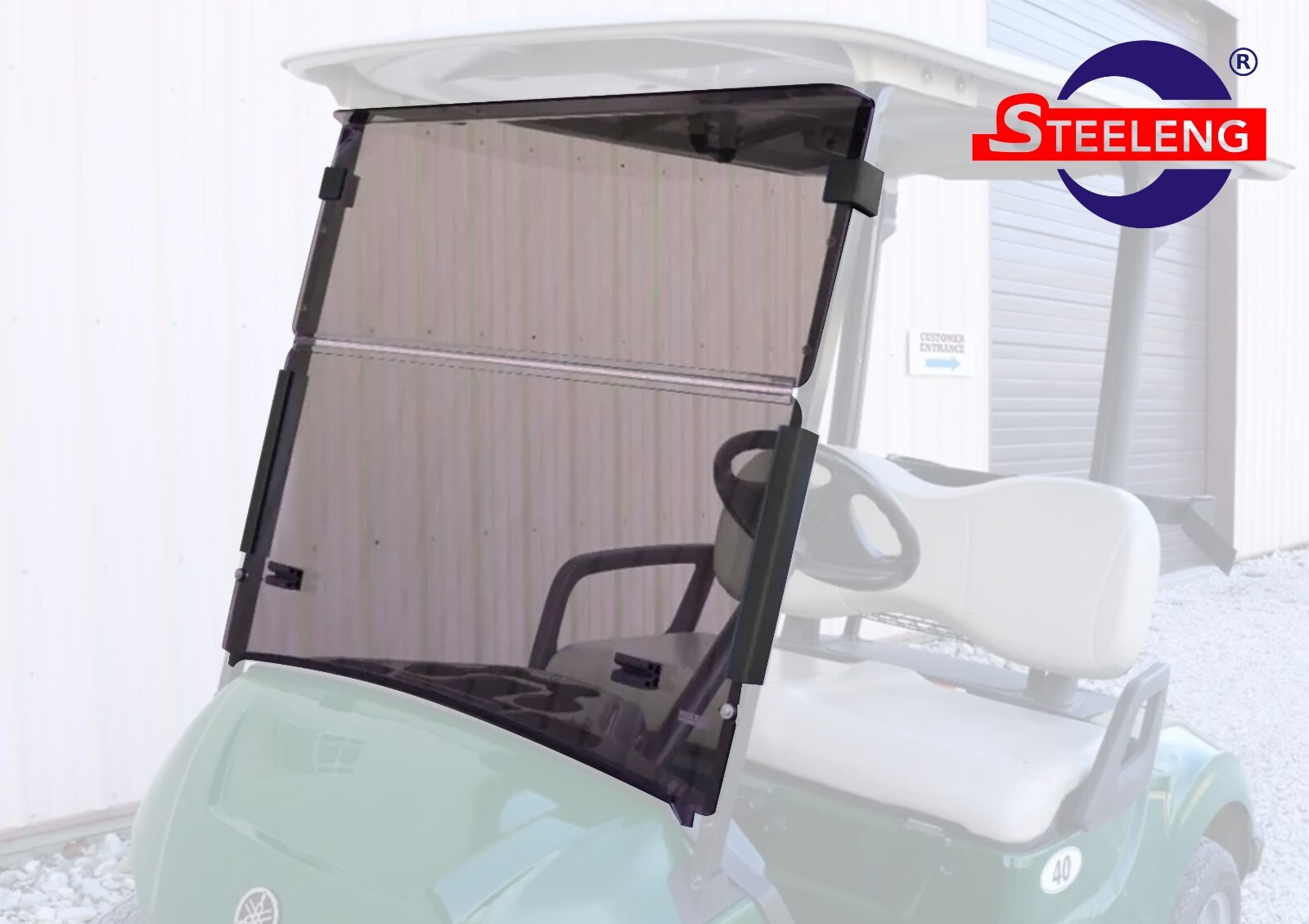 Foldable Tinted Windshield for YAMAHA DRIVE2 Golf Cart
