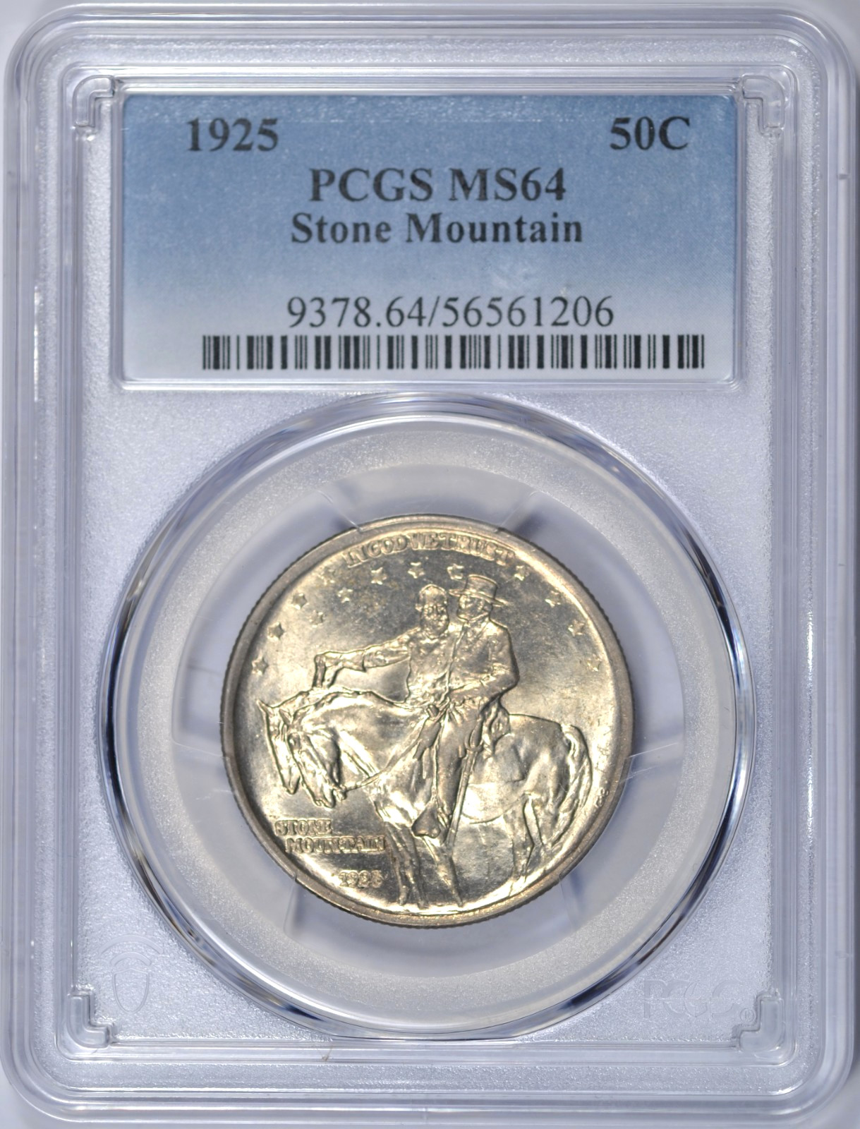 1925 STONE MOUNTAIN HALF DOLLAR PCGS MS64 CHOICE BU FRESH