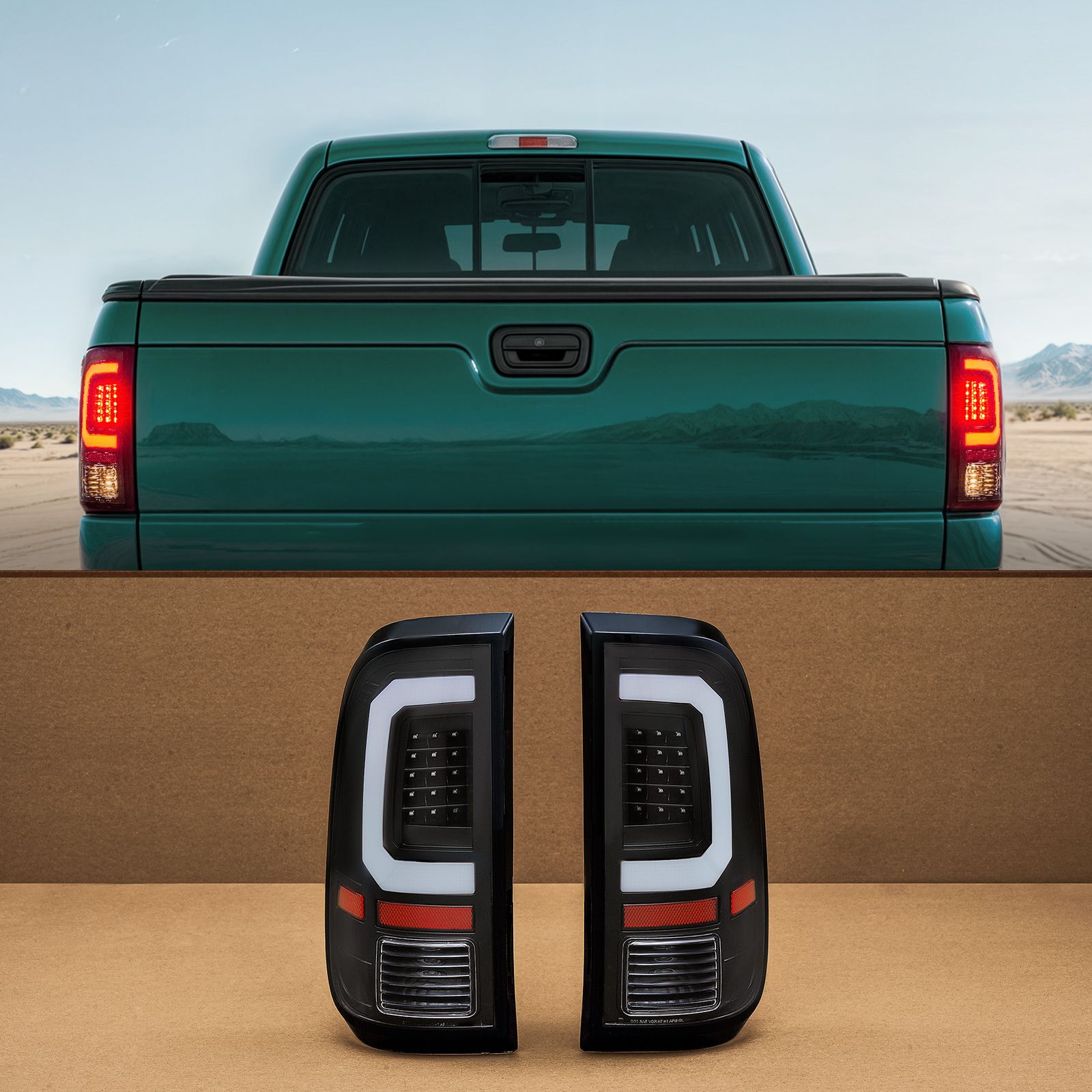 LED Tail Lights for 2008-2016 Ford F250 F350 F450 F550 Super Duty SD Brake Lamps