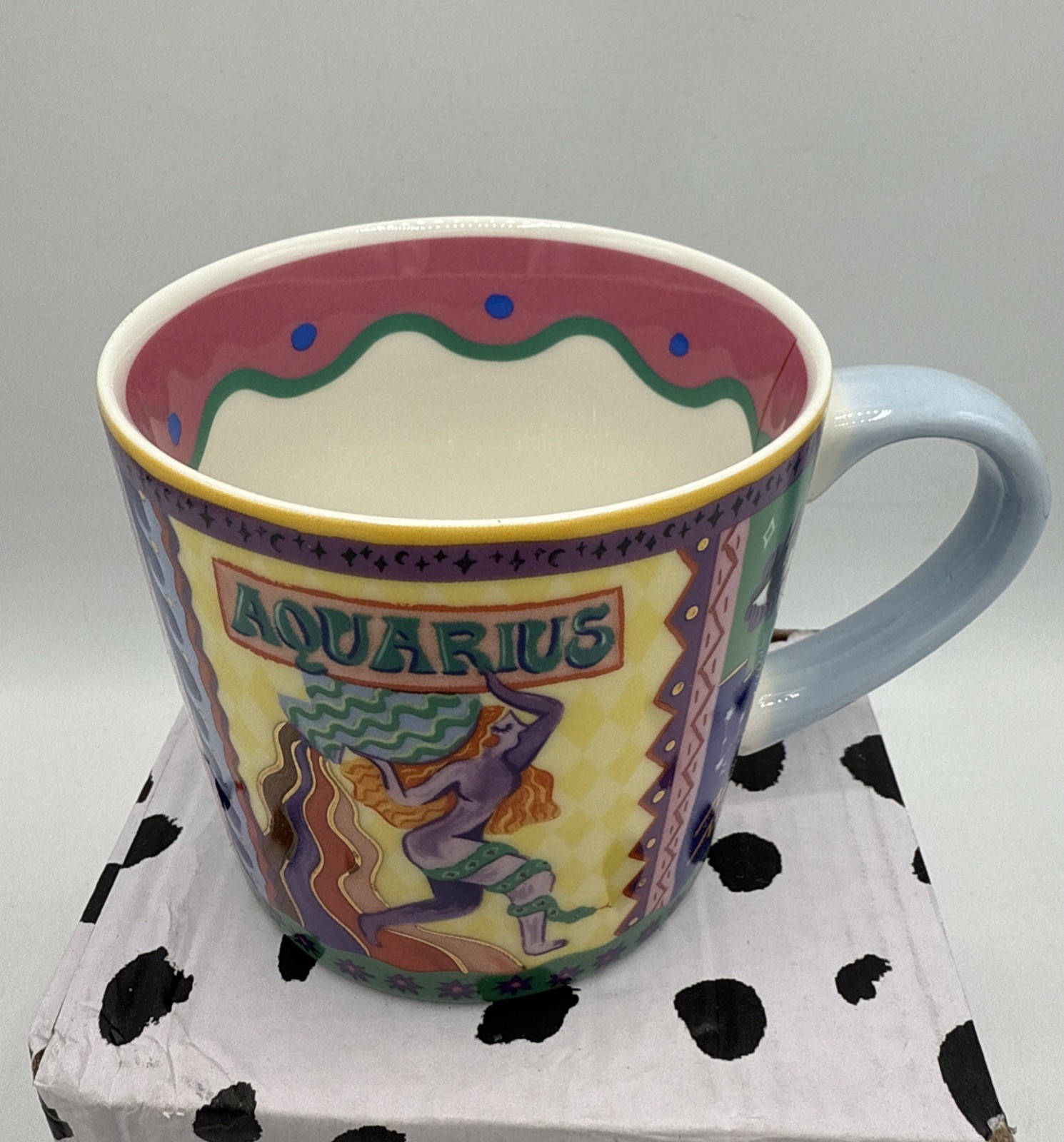 Anthropologie Stoneware Zodiac Mugs Eleanor Bowmer Signs Aquarius Coffee Tea