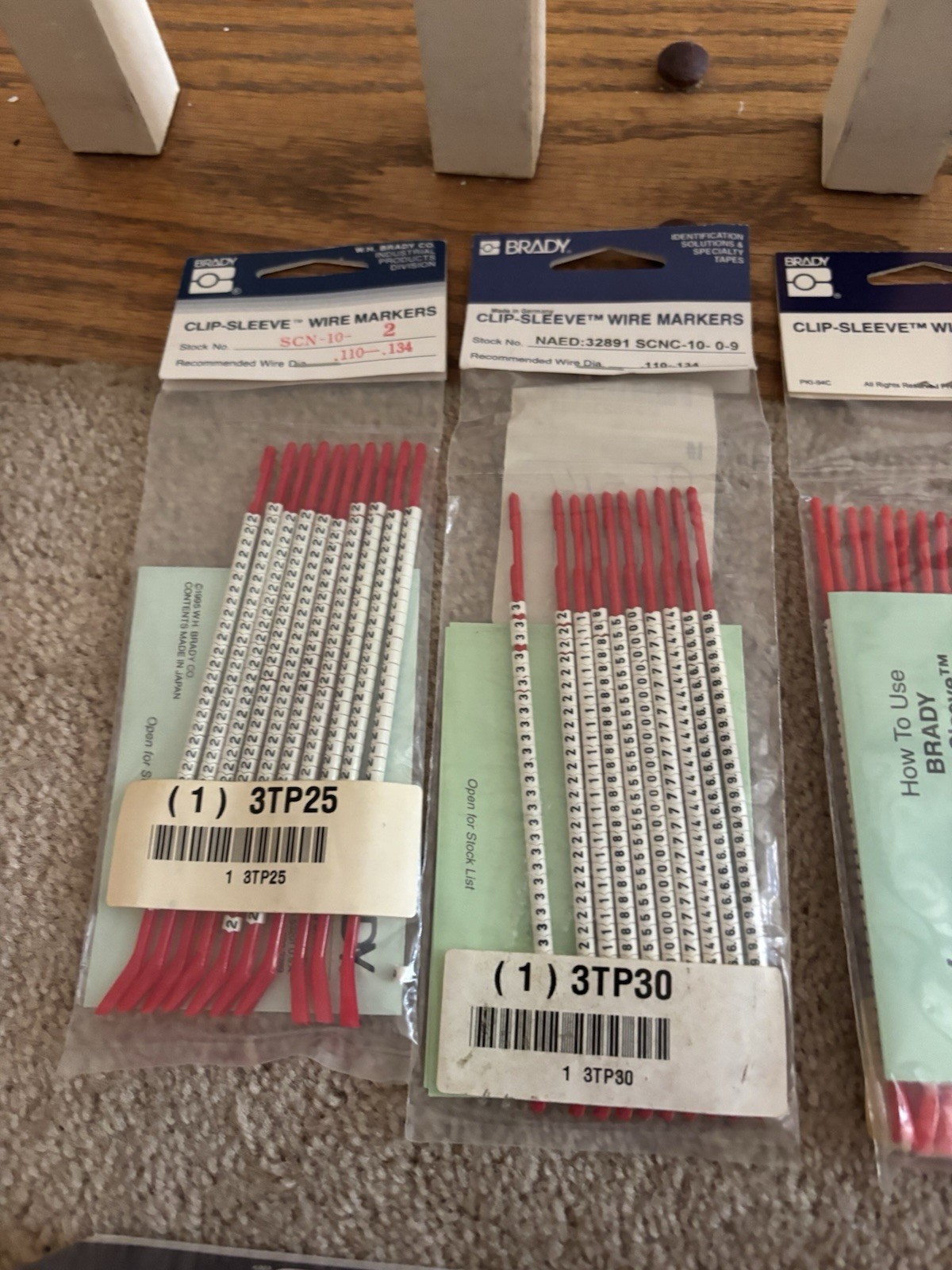 LOT OF BRADY WIRE MARKERS CLIP-SLEEVES, LABELS AND MORE BIG LOT--NEW