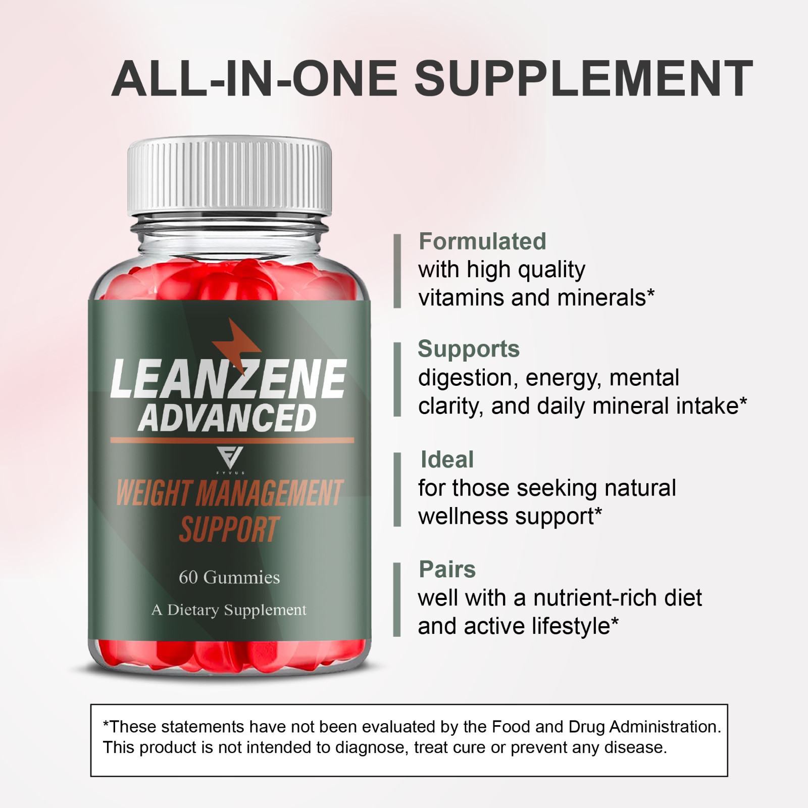 Leanzene Weight Management, Leanzene Advanced Formula (60 Gummies)
