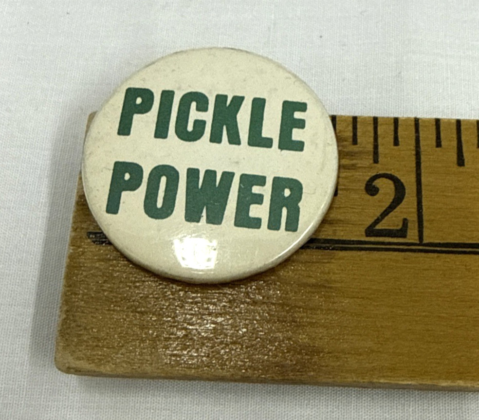 Vintage Pickle Power Pinback Button Pickle Power Science Class Sandwich Art!