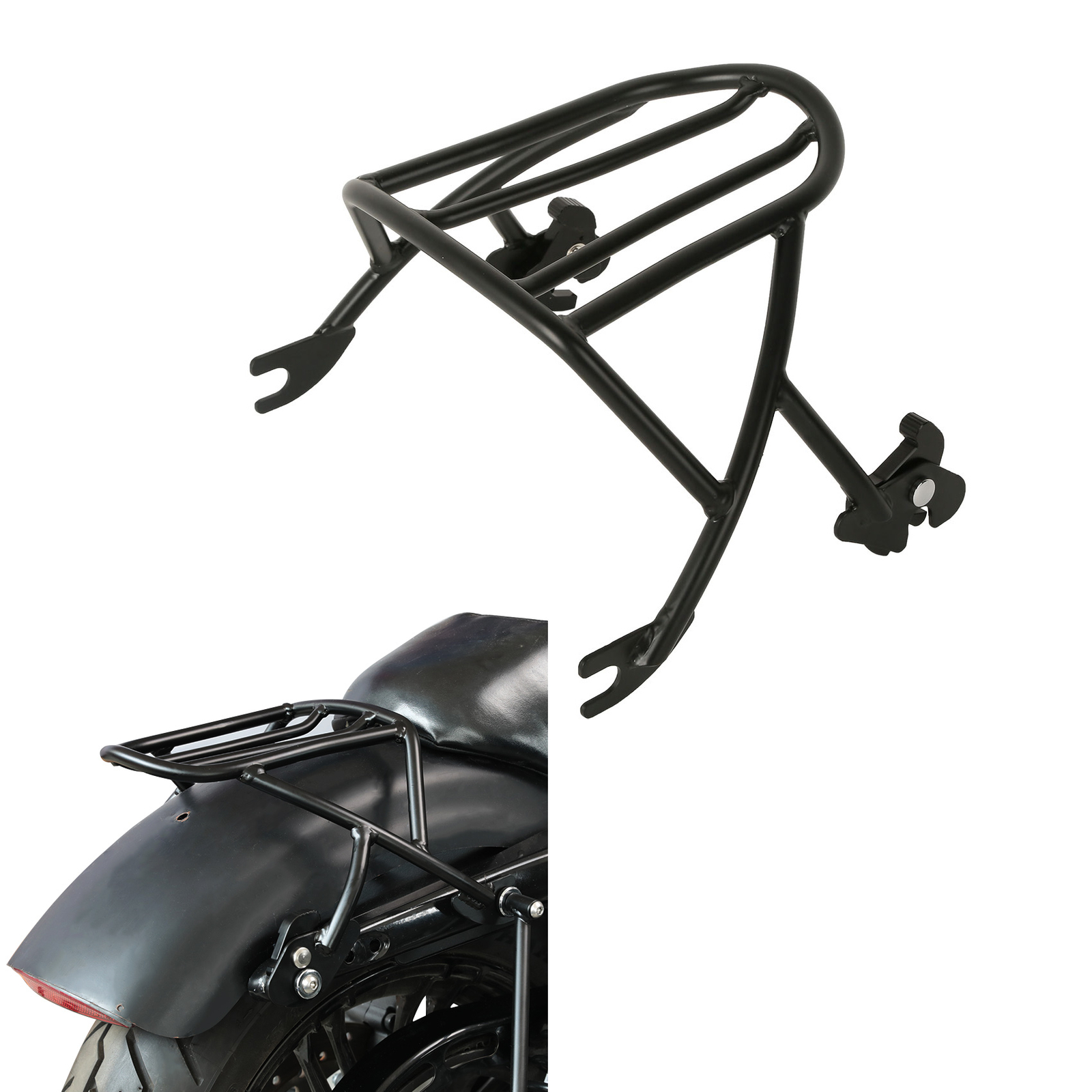 Detachable Solo Luggage Rack Fit For Harley Sportster Iron 883 1200 48 72 04-22