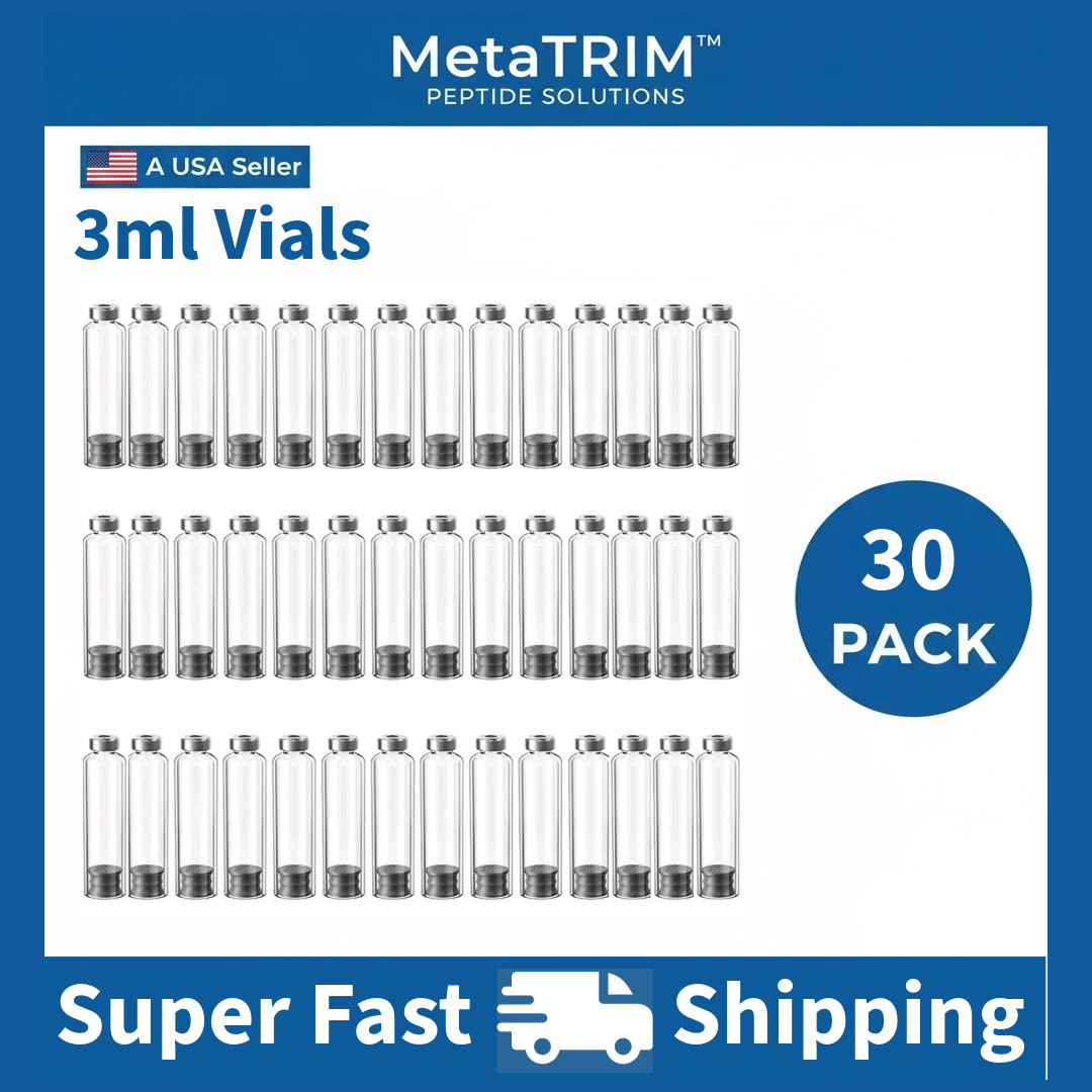 10 20 or 30 lot Glass Peptide Cartridges for Injection Pens - 3ml Vials