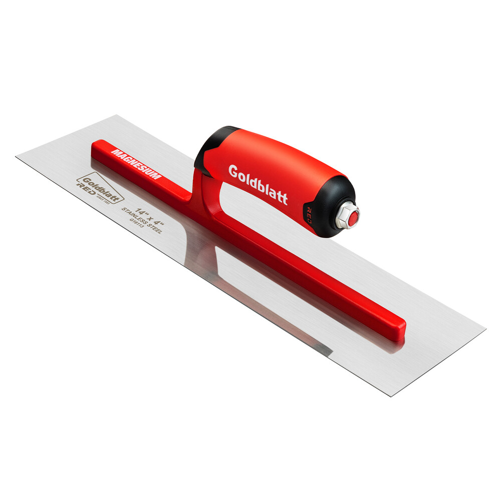 Goldblatt 14"x4" Drywall Trowel Stainless Finishing Masonry Trowel Beveled Blade