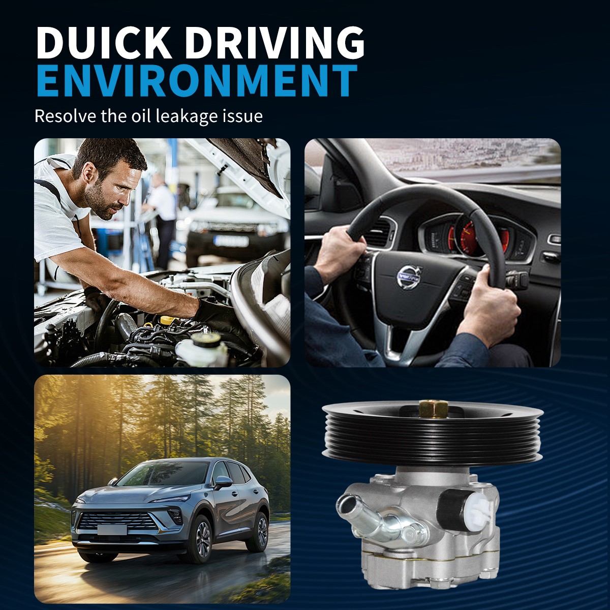 Power Steering Pump with Pulley for Nissan Pathfinder Armada Titan INFINITI QX56