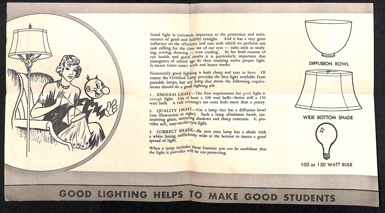 Potomac Edison Power 1949 Reddy Kilowatt "Reddy w/ Woman" Calendar Scarce