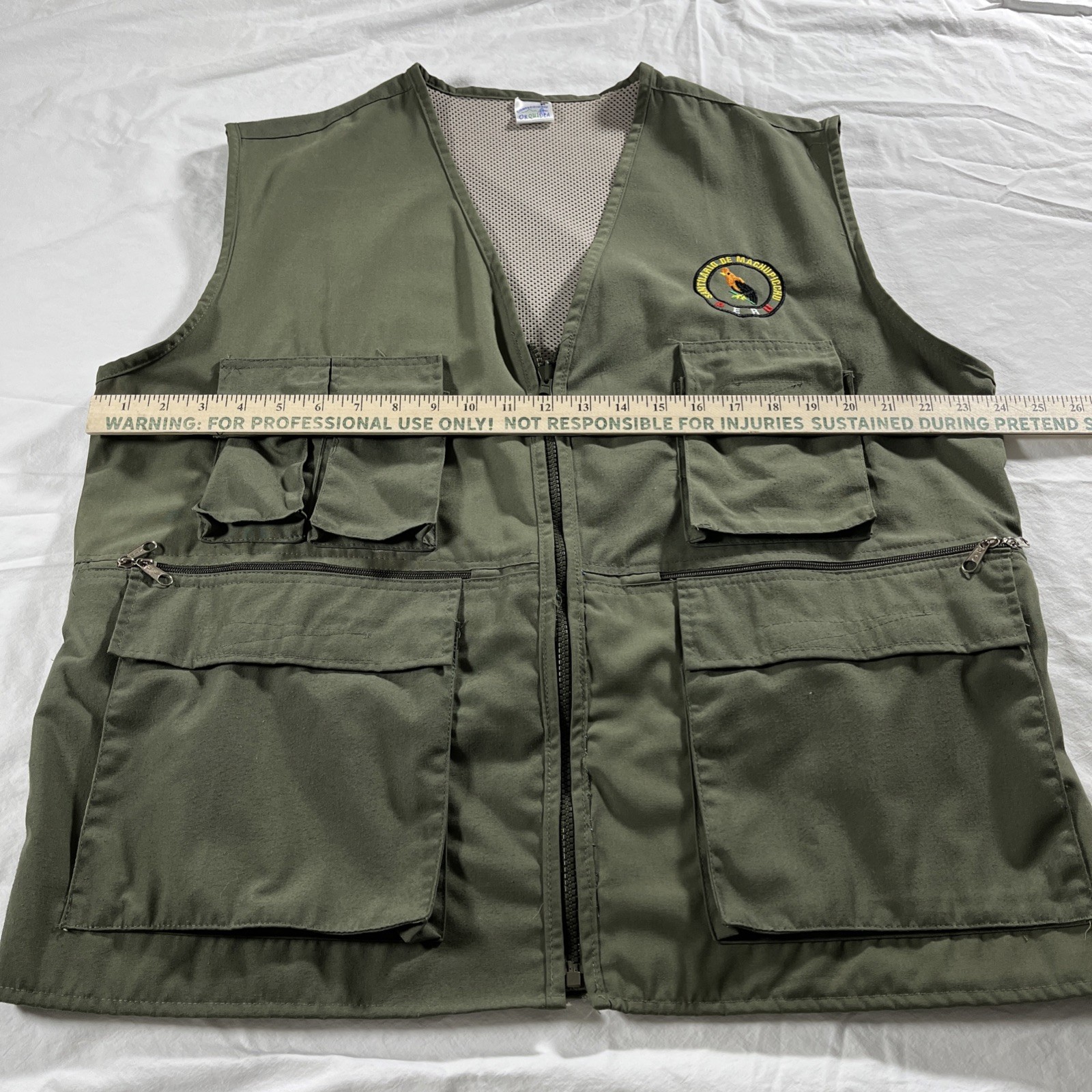 Orquidea Men's M Machu Picchu Ciudad De Piedra Peruvian Hiking Vest w/ Pockets