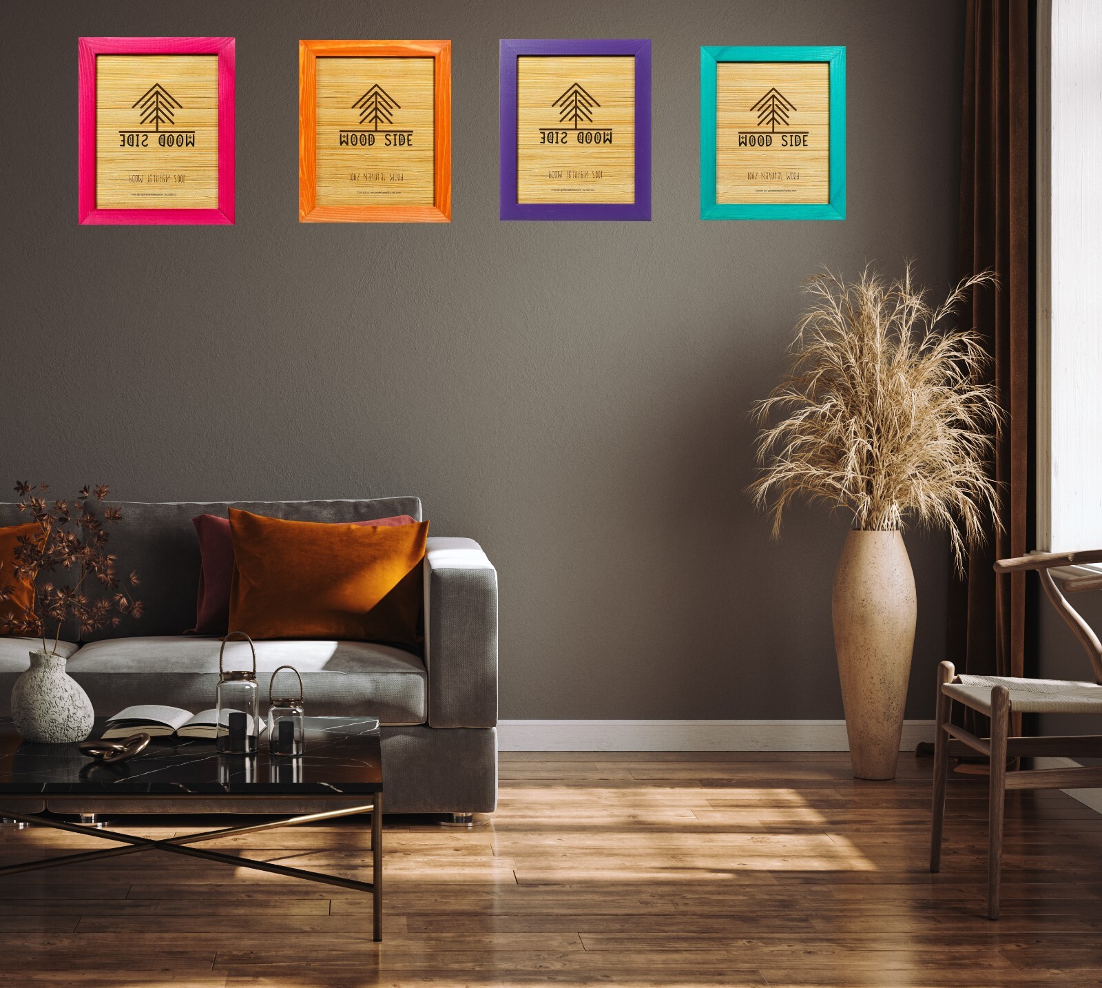 Rustic Wooden Picture Frames - Natural Solid Distressed Wood - Wall/ Tabletop