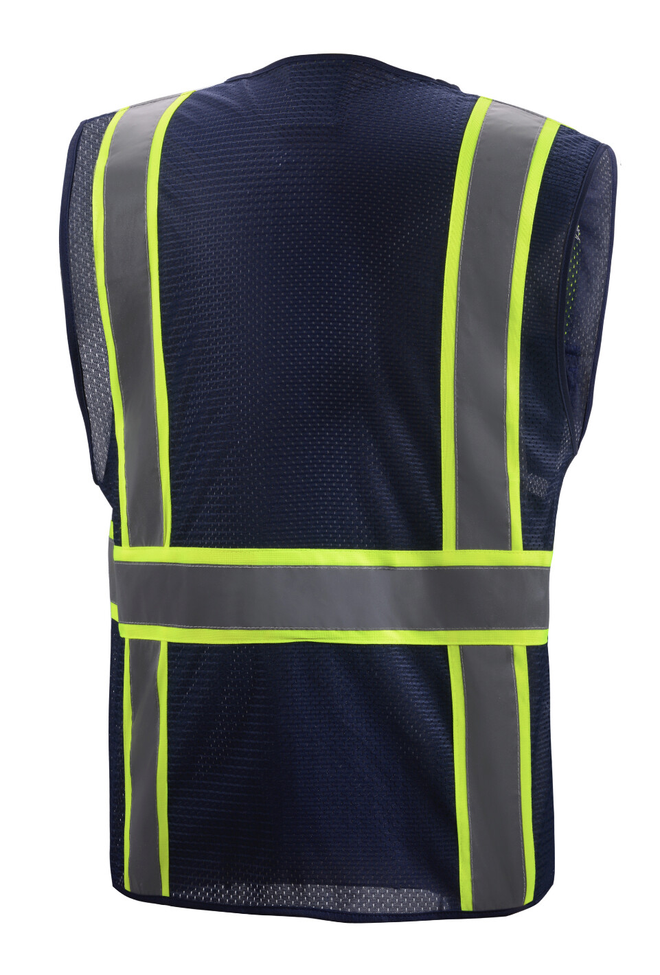 Navy Two-Tone Safety Vest Multi-Pocket Tool Workwear Vest