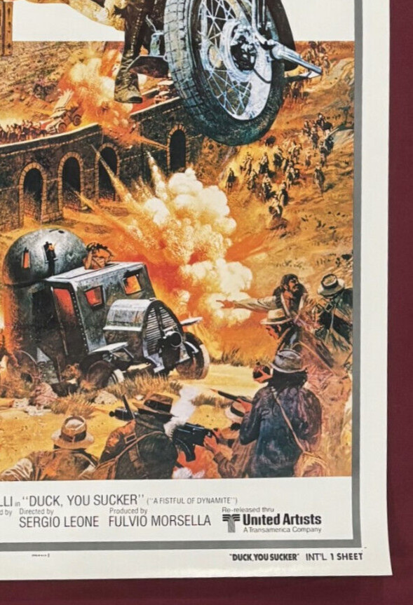 DUCK YOU SUCKER POSTER 1971 R80 JAMES COBURN ROD STEIGER