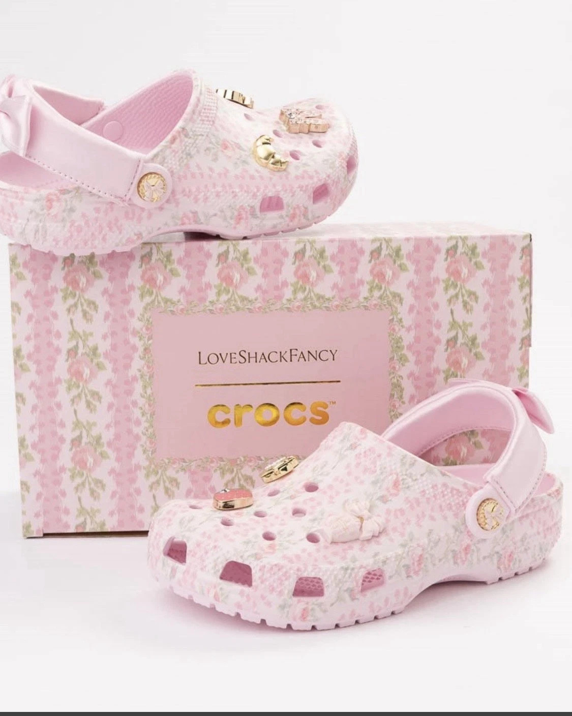 CROCS x LoveShackFancy CLOGS Size C13 J1 1m J2 2m J3  (Kids Classic) 212786-6ZW