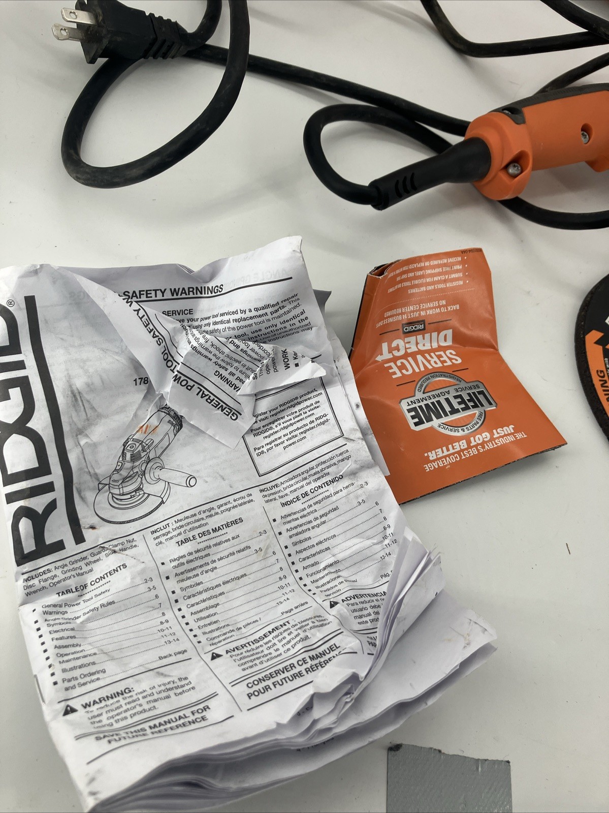 RIDGID R10202 15A 7” Angle Grinder Heavy Duty – Tested Ships Fast