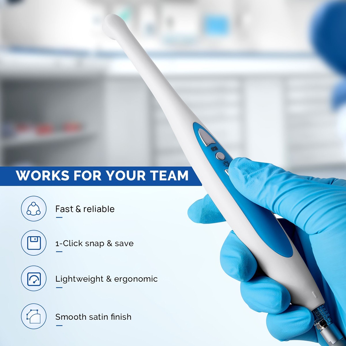 720P HD Dental Intraoral Camera Dental Camera,Button Work Dexis,Apteryx