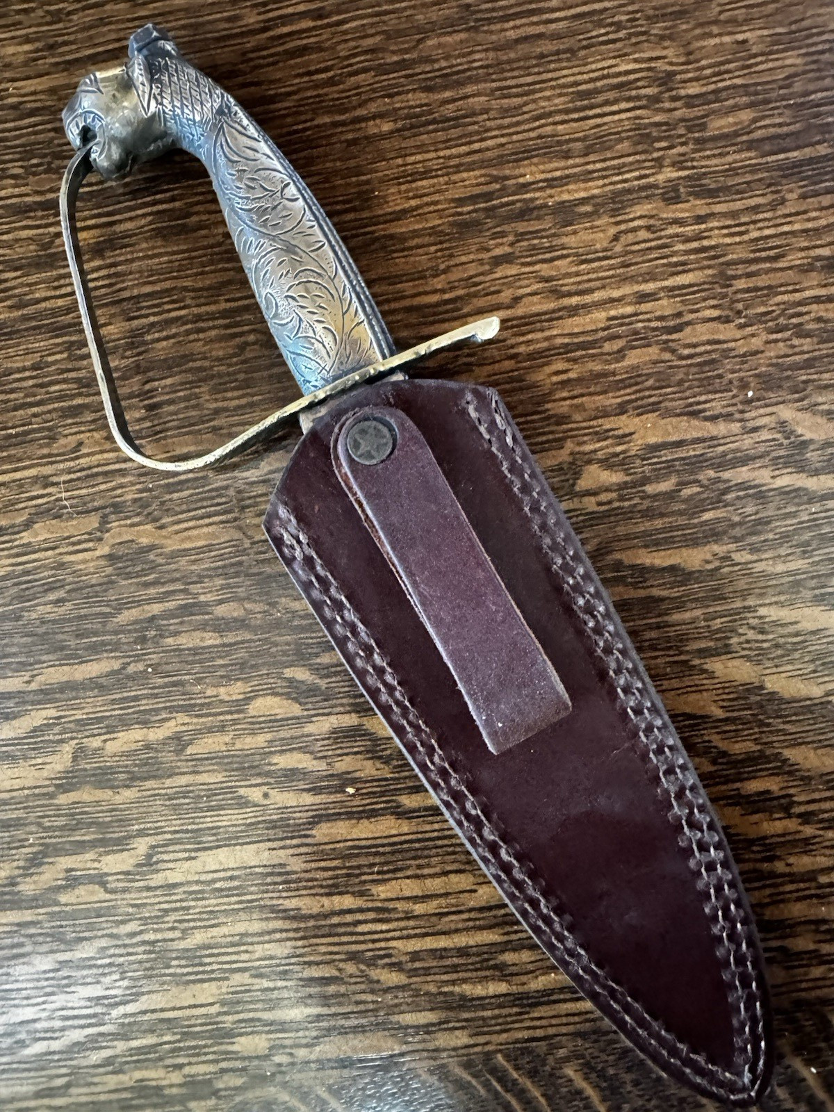 19thC 1800s Antique Animal Head DIRK NAVAL FIGHTING KNIFE DAGGER