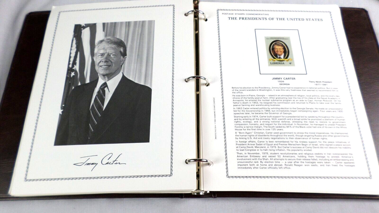 1984 Kenmore "The Presidents of United States" Liberia 39 Stamps &4 Sheets Mint