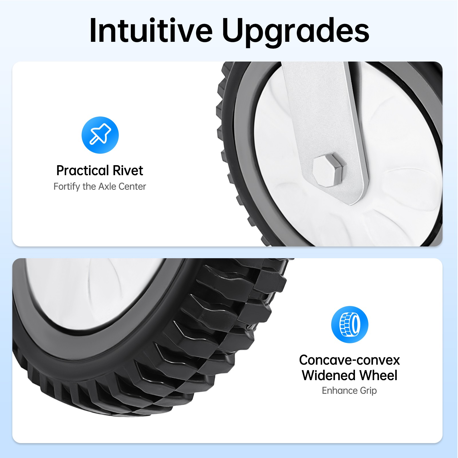 4PCs 8 inch Dustproof Handling Wheels Fixed+Brake Heavy Duty Solid Caster Wheels