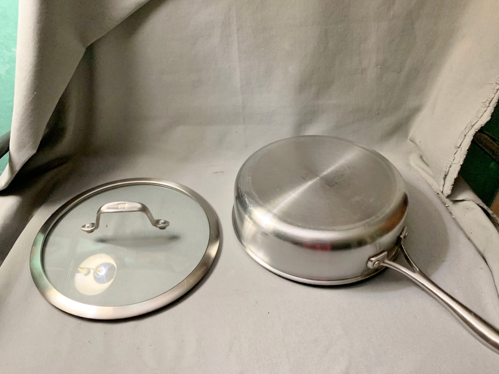 Zwilling J.A. Henckels 10" 3 Ply 18/10 Stainless Steel Skillet Pan w/ Glass Lid