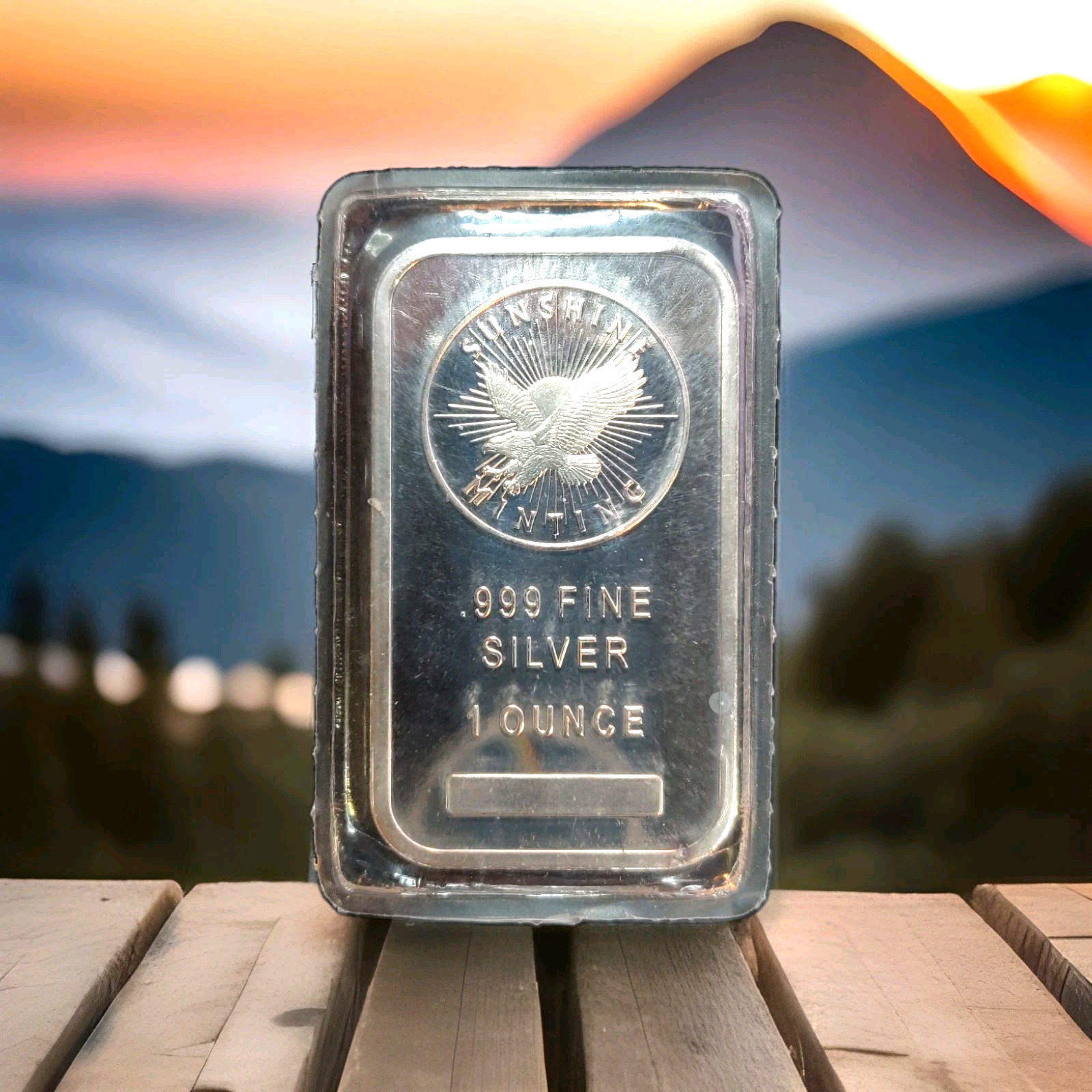 1oz 0.999 Sunshine Minting Silver Bullion Bar ~ Get One Today!