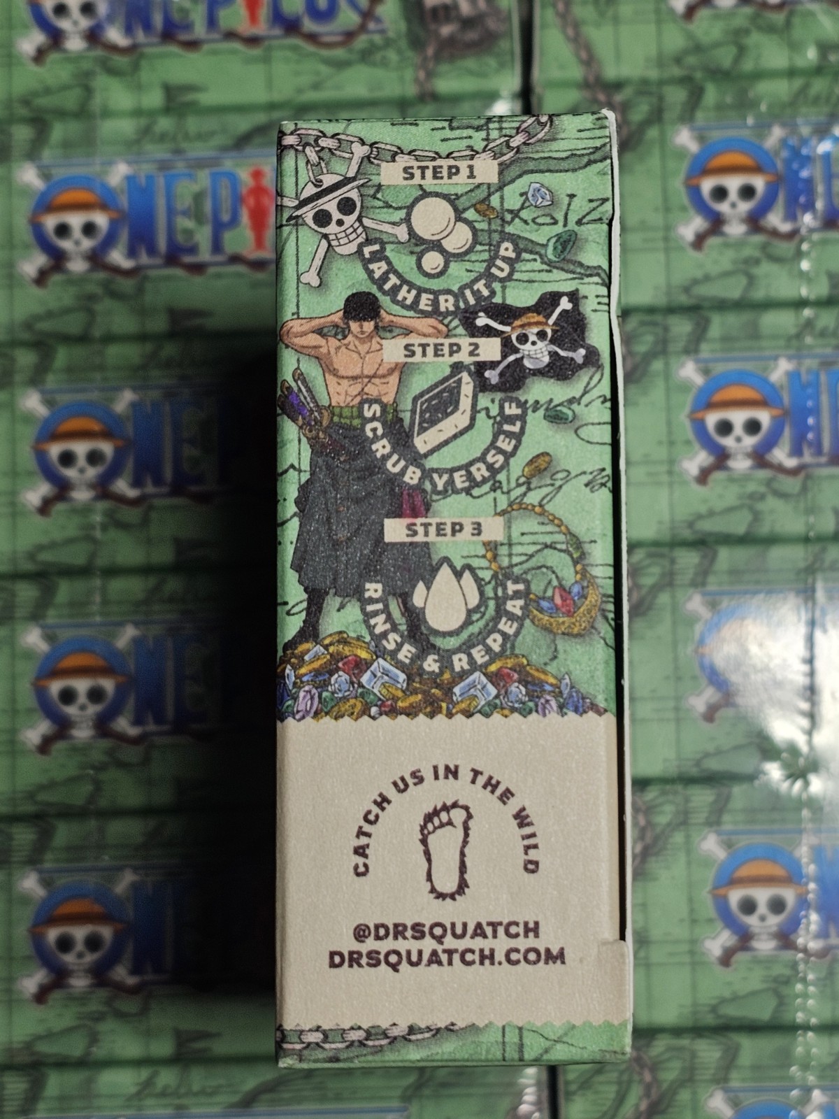 Dr. Squatch Three Sword Surge One Piece Zorro Ltd Ed Bar Soap Bricc Medium Grit