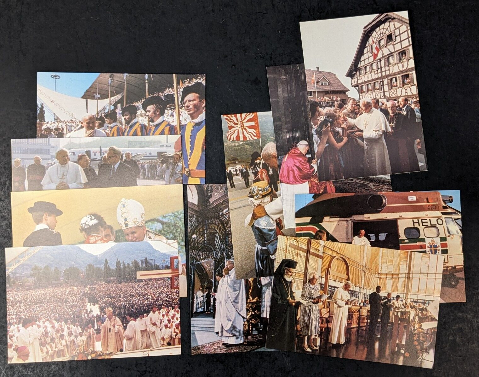 Pope John Paul II Golden Series Trip to Switzerland 10 Covers, Postcards Stamps