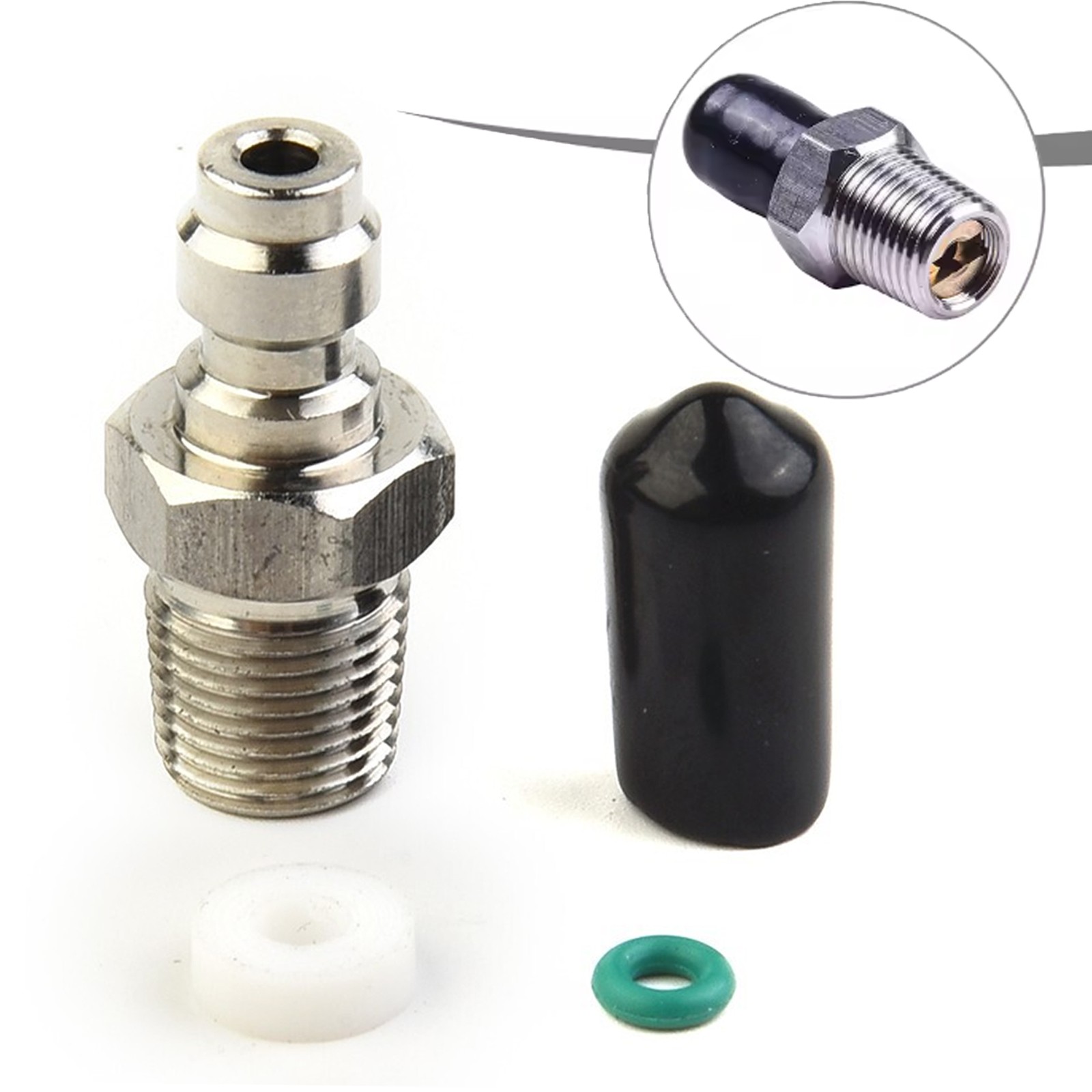 1/8" NPT Male Thread Fitting PCP Quick Head Connection Plug Adapter 8mm set