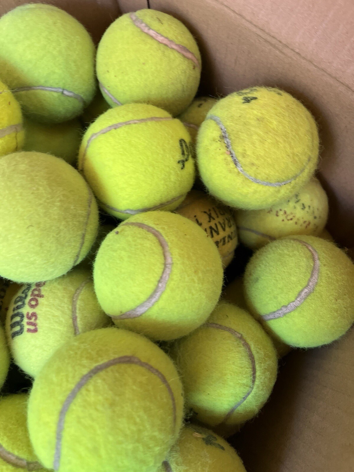 10 of Good Grade used Tennis Balls from Wilson, Dunlop, Penn, Head, etc Dog Toys