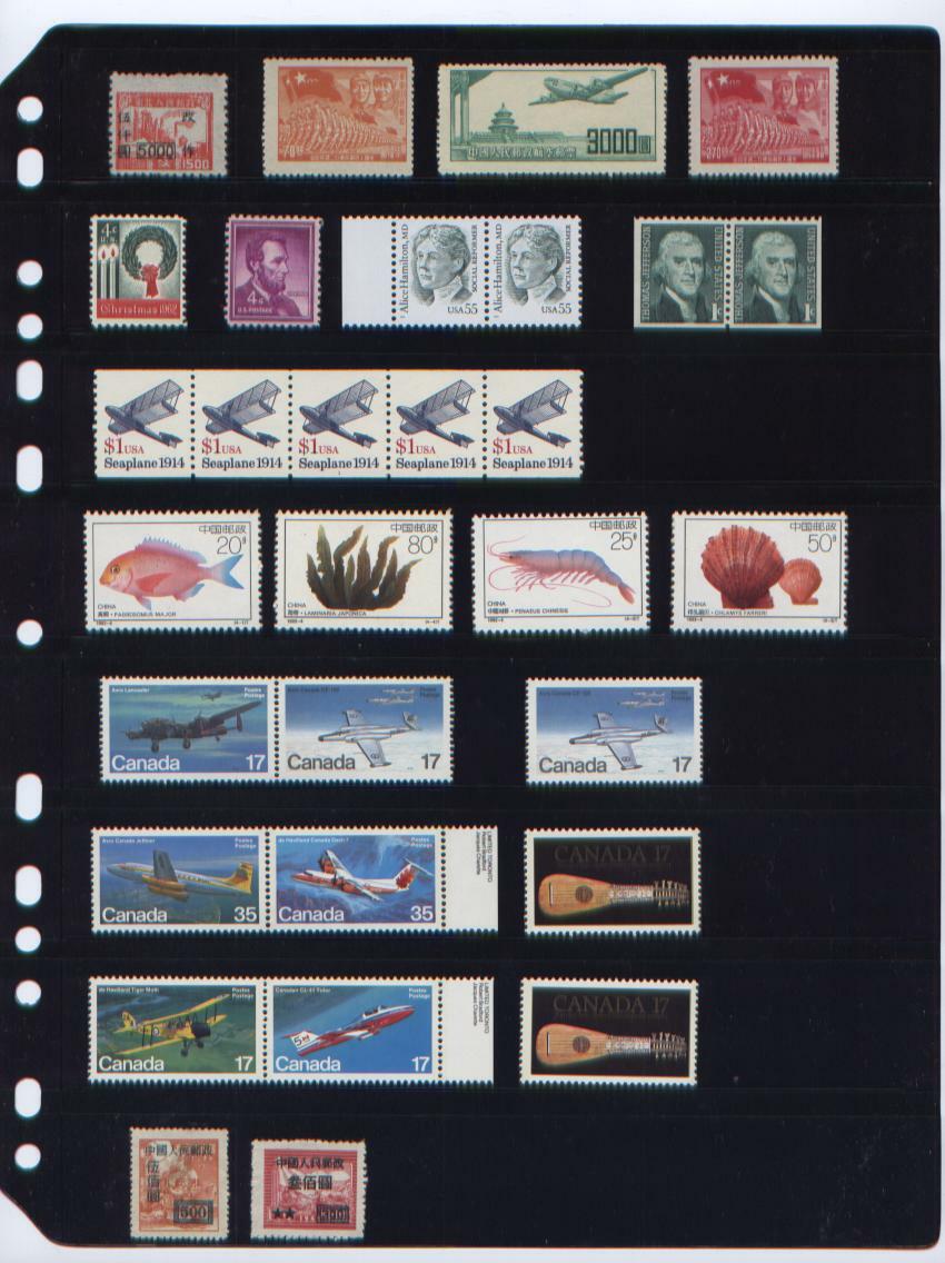 ANCHOR 10 Stock Pages 8S ( rows) Double sided - Black sheets -- FREE SHIPPING.