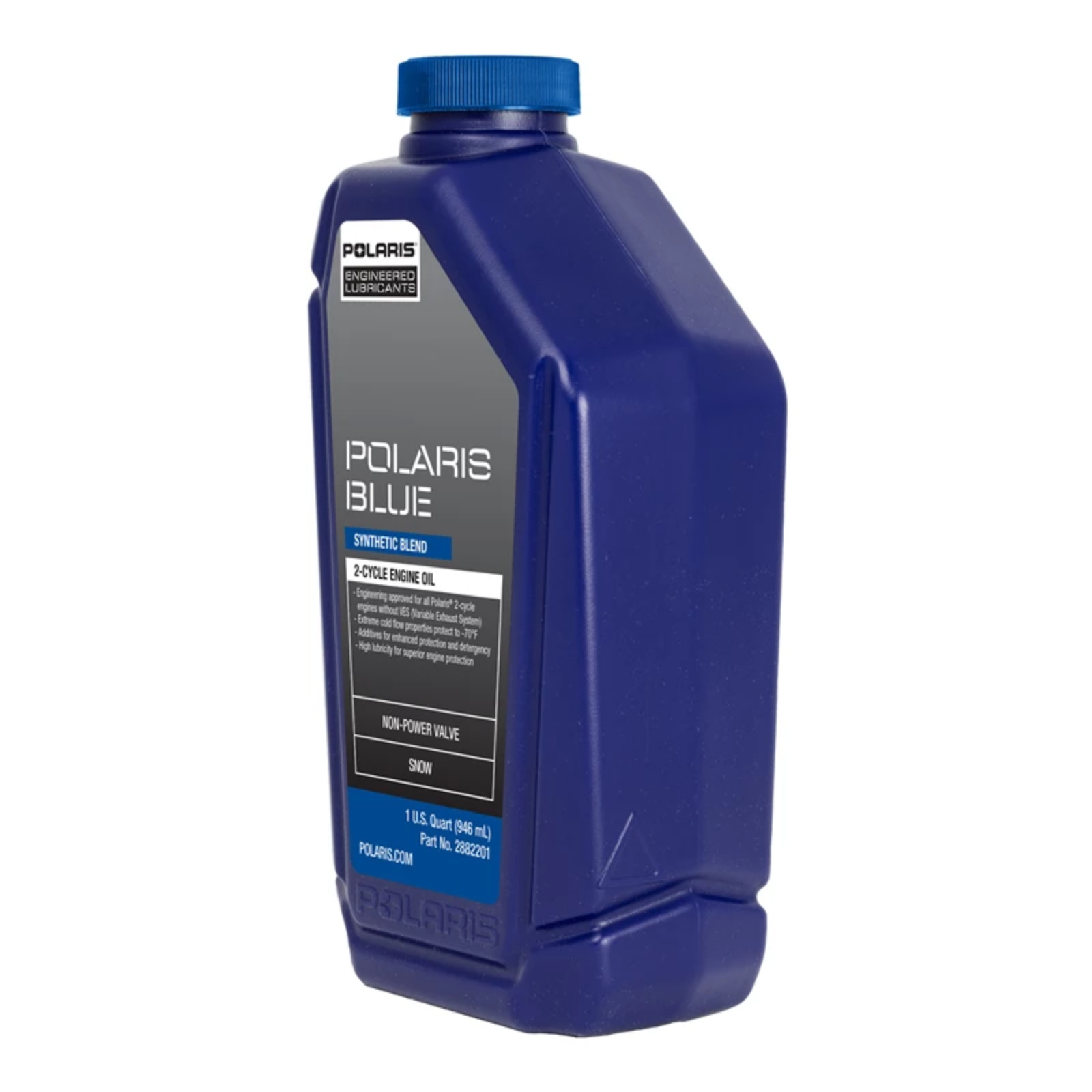 Polaris Snowmobile New OEM Blue Synthetic Blend 2-Cycle Oil, 2-Stroke, 2882201