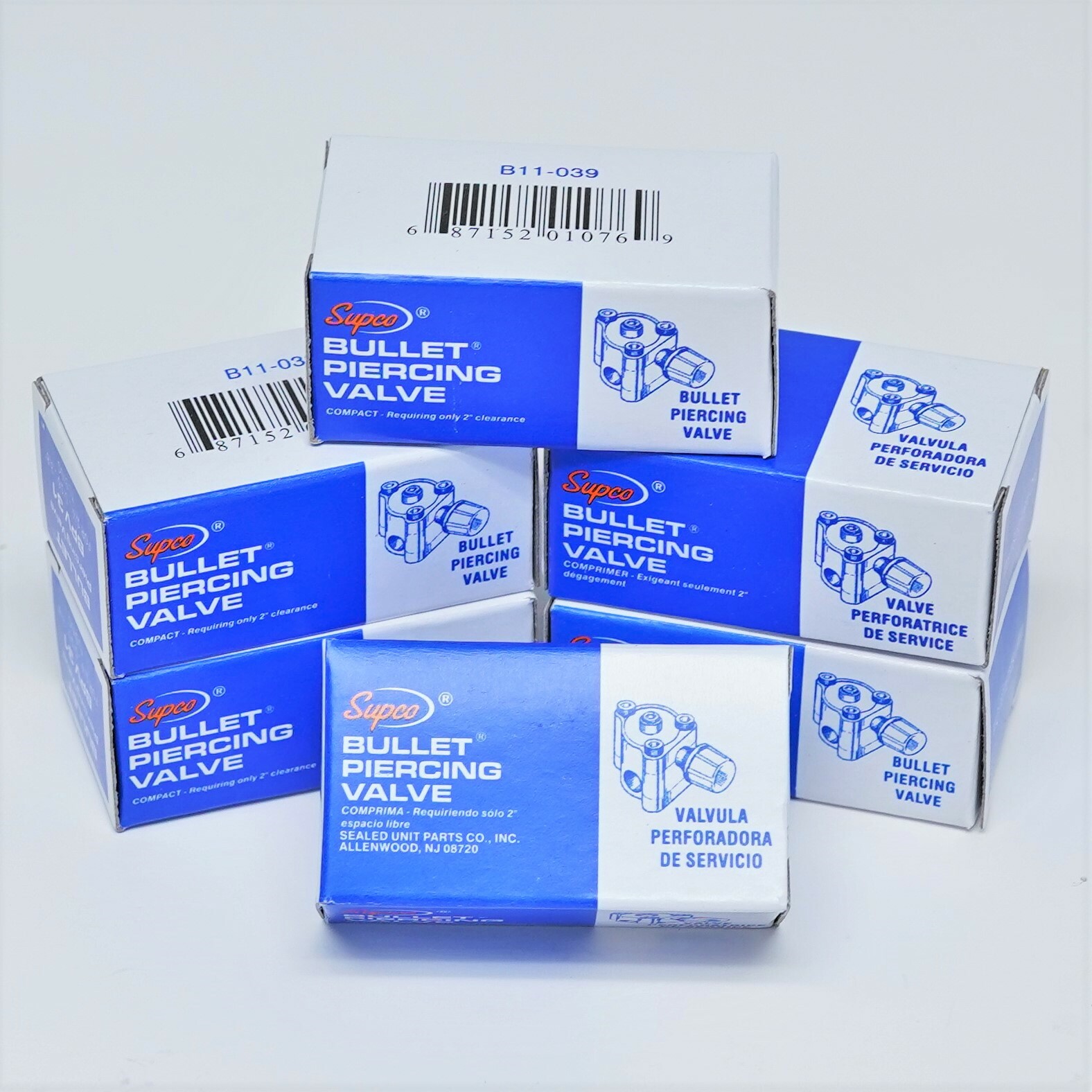 BPV31-6 PACK SUPCO Bullet Piercing Valve for 1/4" 5/16" & 3/8" Tubing 3-n-1