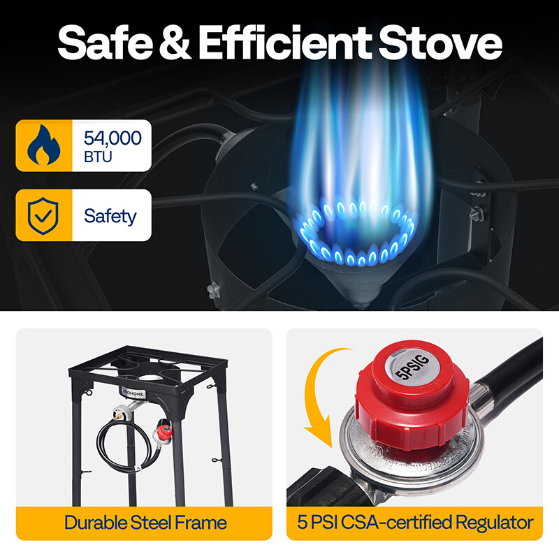 18 Qt Aluminum Outdoor Propane Deep Fryer Kit Fish and Wing Fryer w/ 2 Baskets