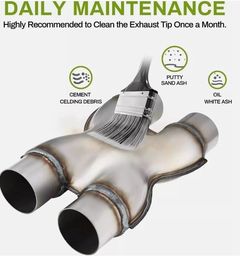 X-pipe 3" Universal exhaust pipe 304 stainless steel