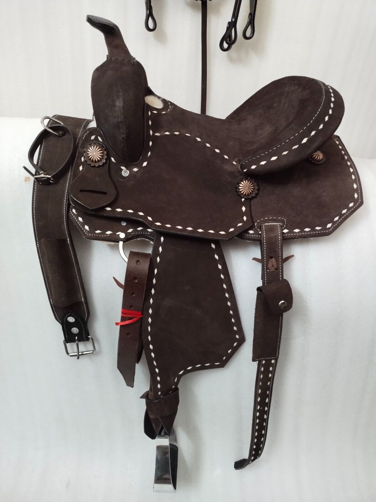 Best Quality Western Leather Barrel Rough Out Saddle With Free Tack Set All Size