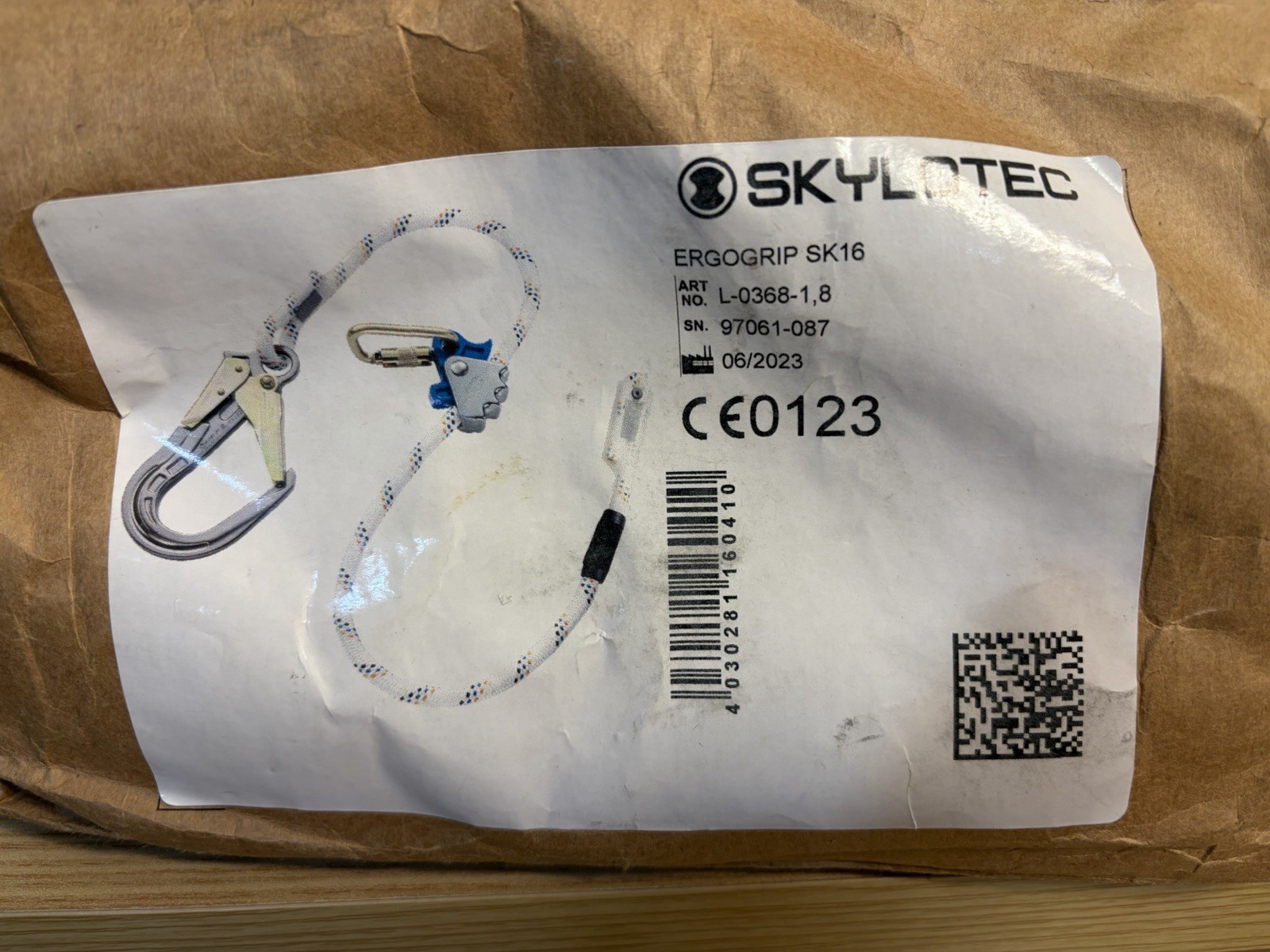NEW SKYLOTEC Ergogrip SK16 2m w/ Alloy Hardware 16 Positions Rebar Hook NEW!