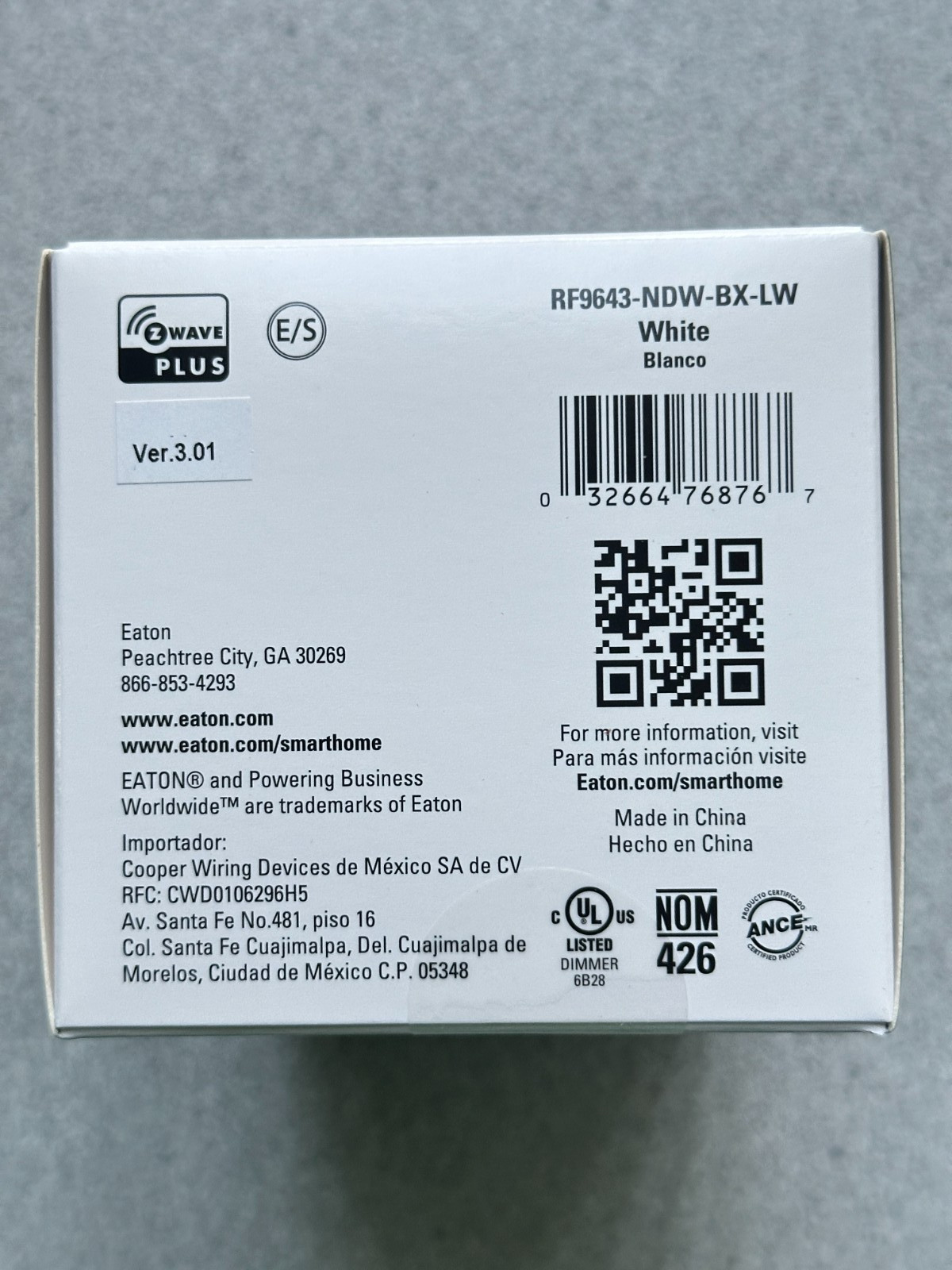 LOT of 4 NEW SEALED Eaton Smart Home Z-Wave Plus Universal Dimmers RF9643-NDW