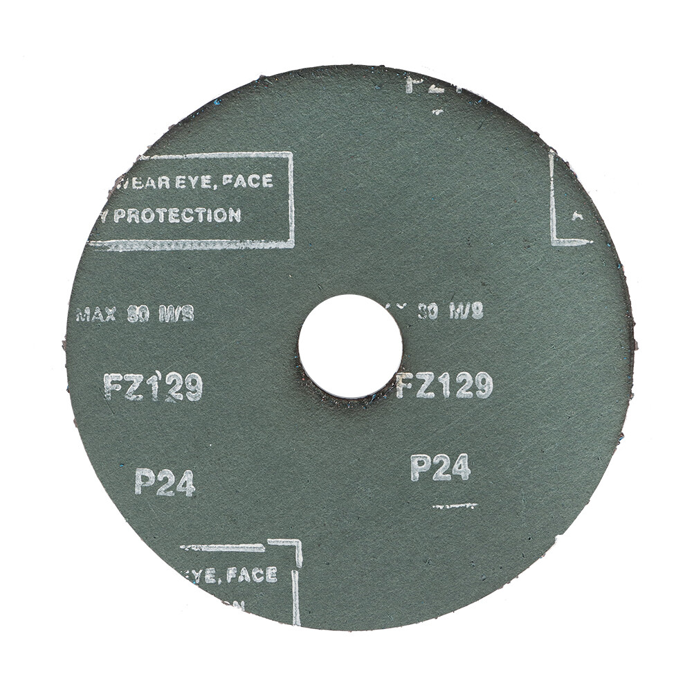 25 Pack 5Inch x 7/8Inch 24 Grit Zirconia Resin Fiber Grinding And Sanding Disc