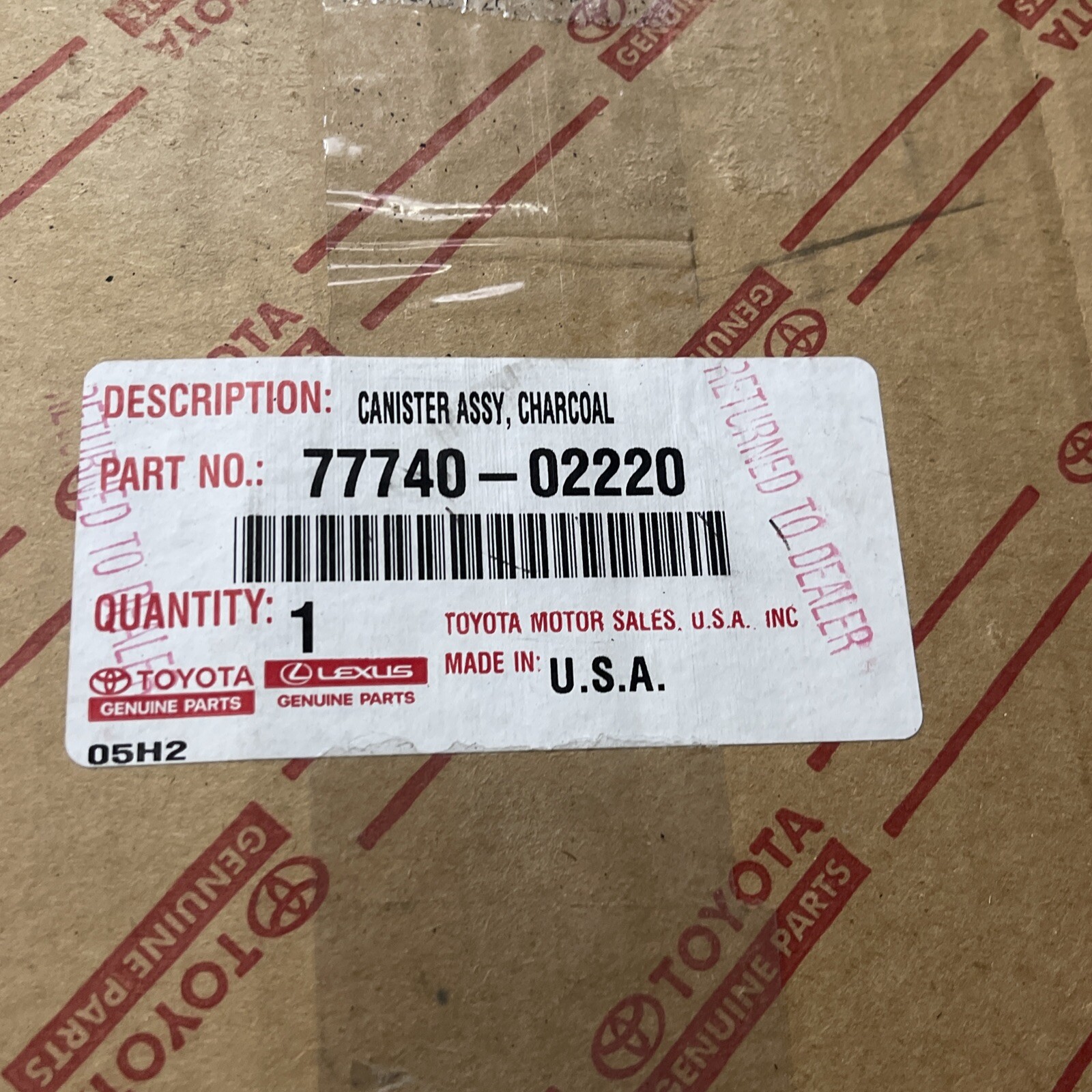 New OEM Genuine Toyota Corolla Evap Charcoal Vapor Canister 77740-02220