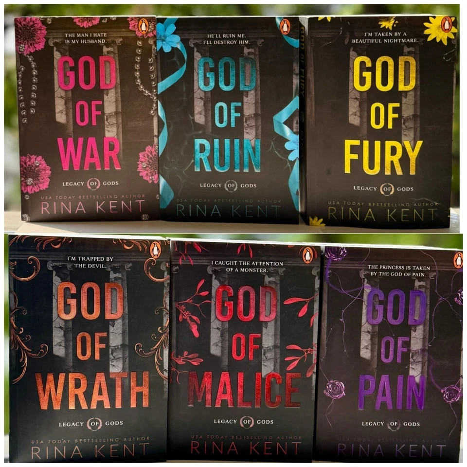 Rina Kent 6 Book Set | Legacy of Gods Series Paperback | English