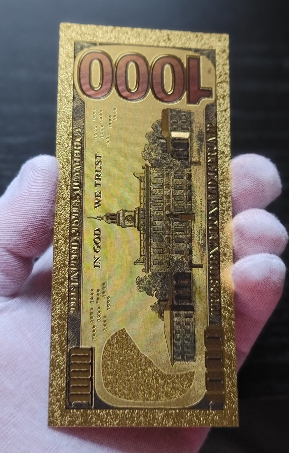 Donald Trump $1000 Bill, Bank Note - 24kt Gold Foil Commemorative - FREE Ship!