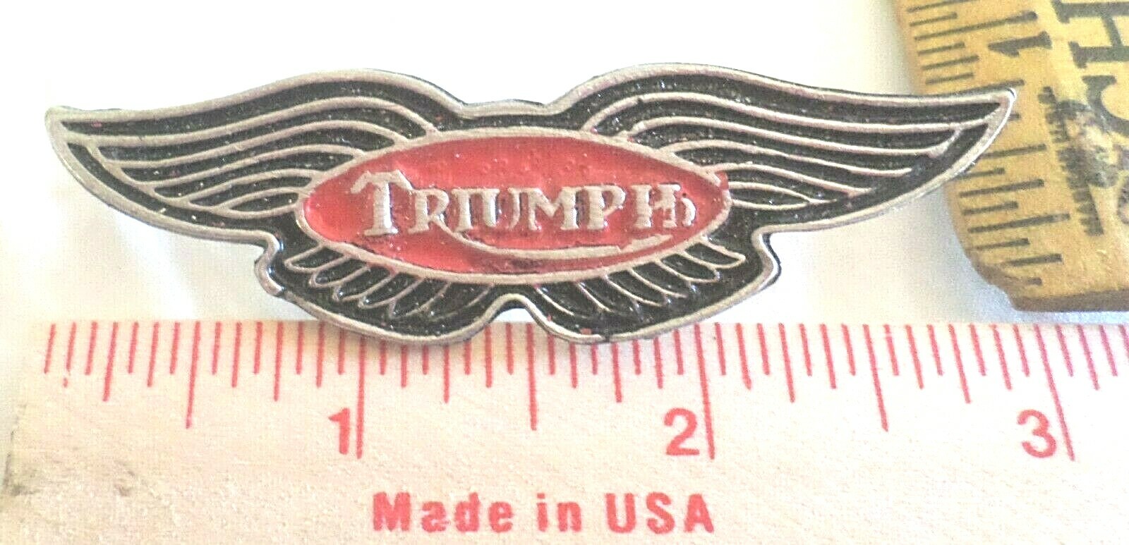 Triumph pin vintage collectible old British motorcycle pinback biker memorabilia