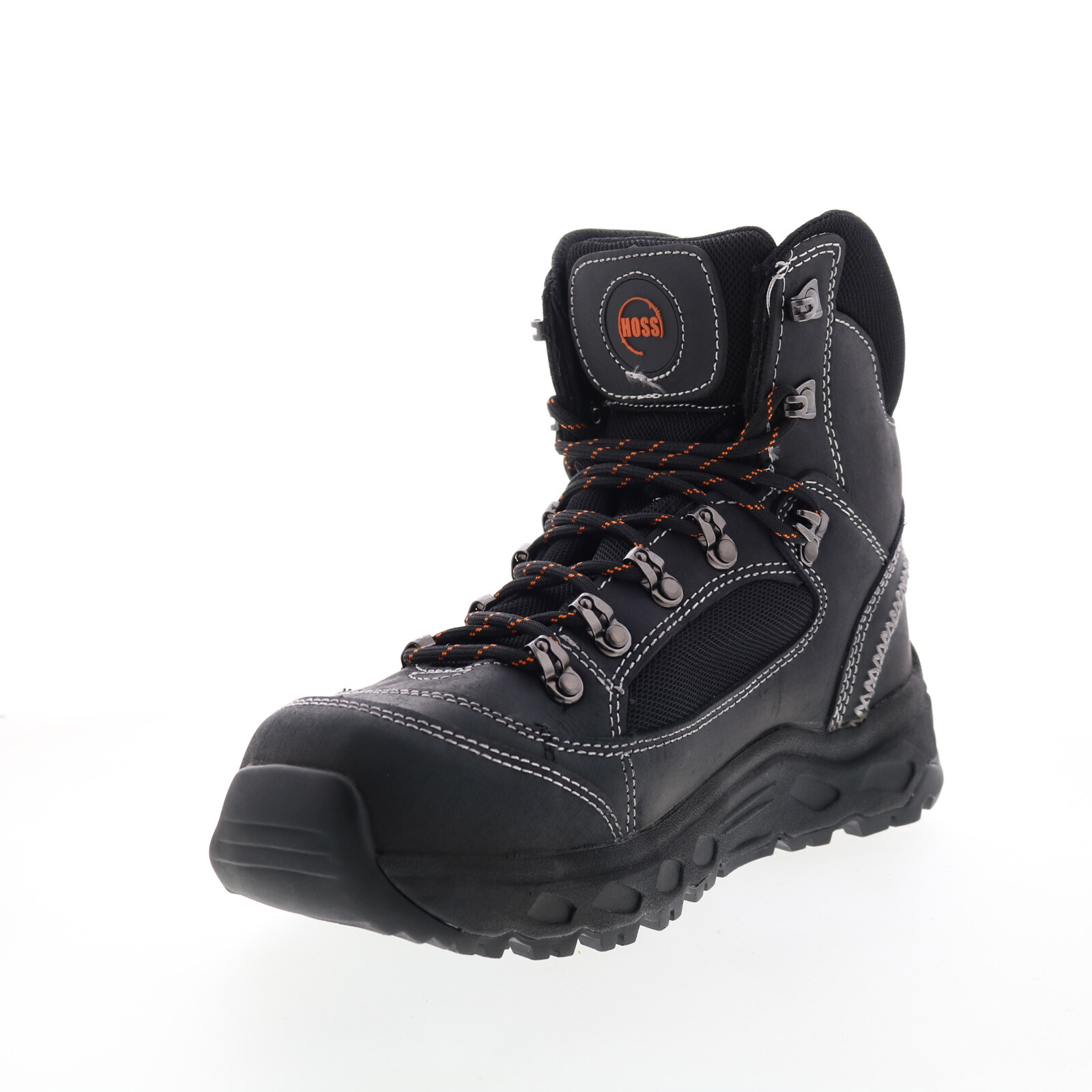 Hoss Blocker Aluminum Toe Waterproof Mens Black Extra Wide 4E Work Boots