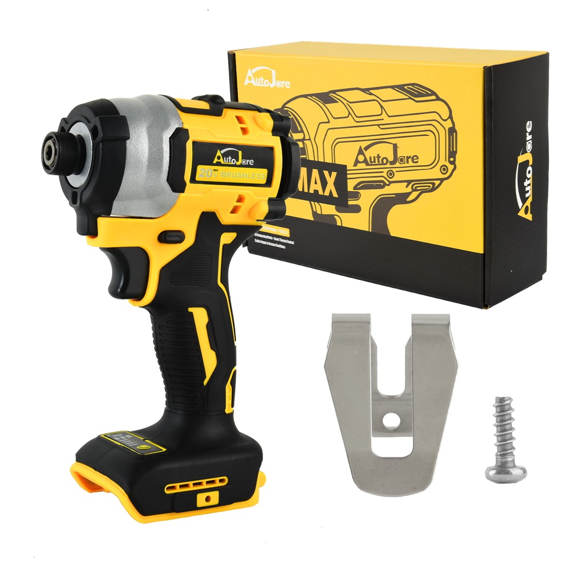 Brushless Cordless Impact Driver,for Dewalt 20V Max Battery,1/4" Compact,4 Speed