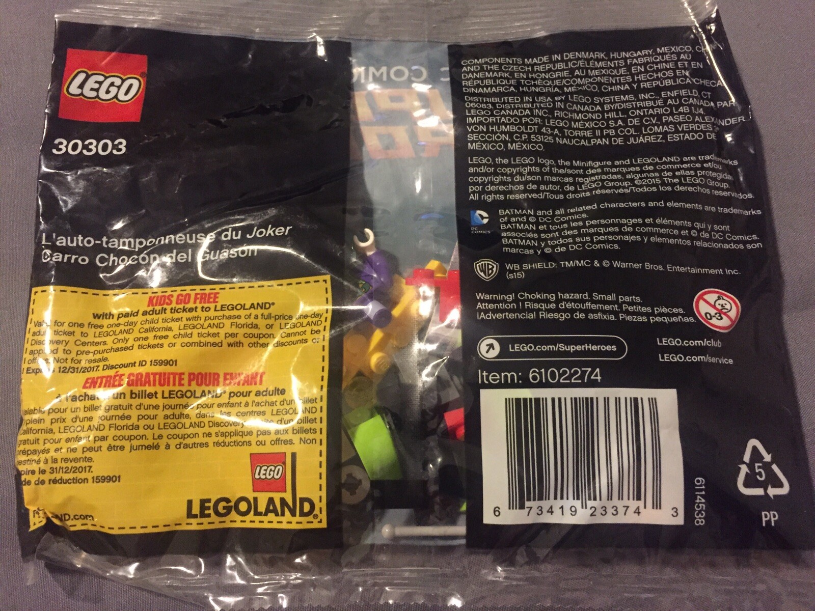 LEGO 30303 DC Super Heroes The Joker Bumper Car Polybag Joker Minifig