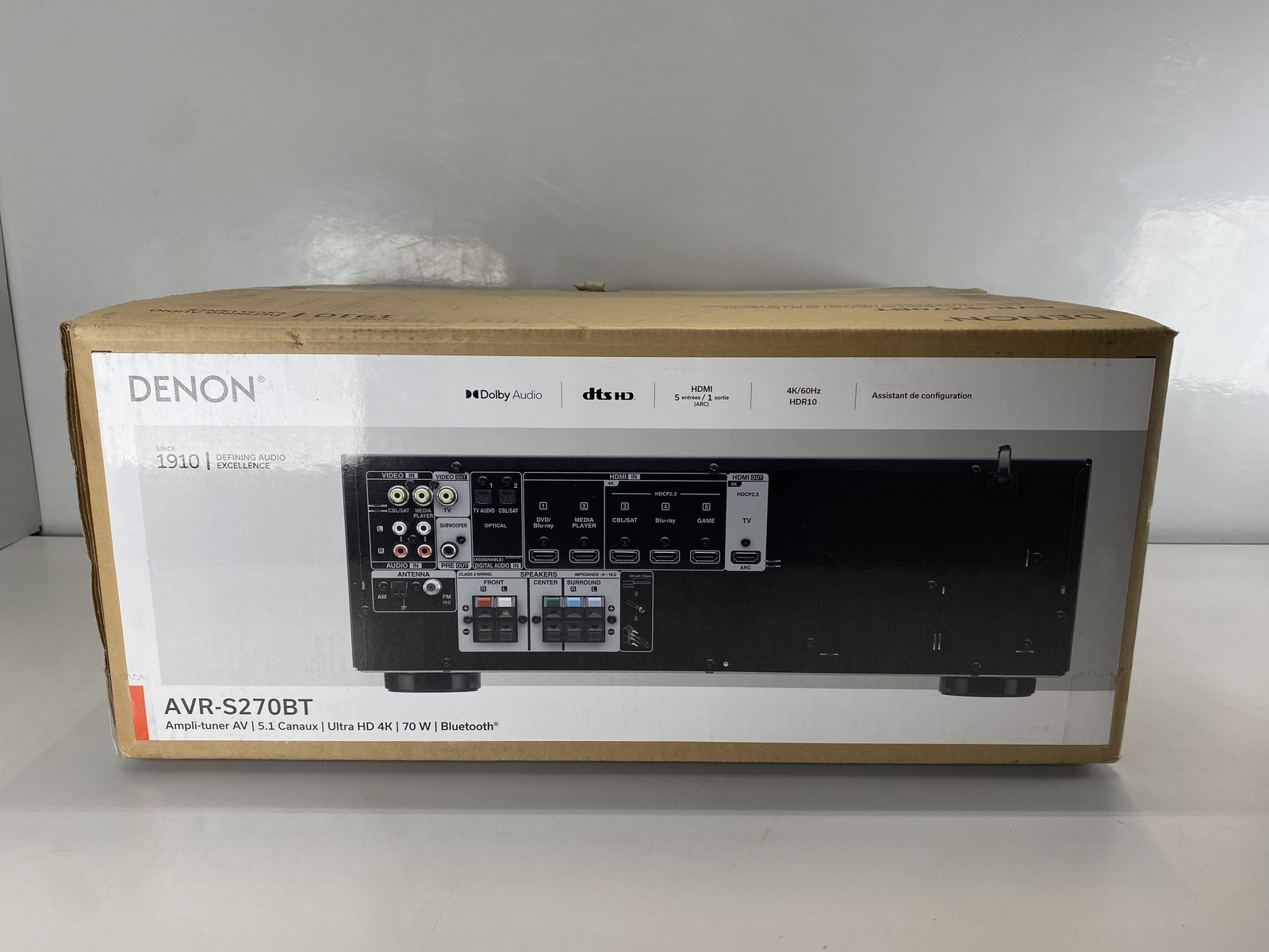 Denon AVR-S270BT 5.1 Ch. 4K AV Receiver- Black
