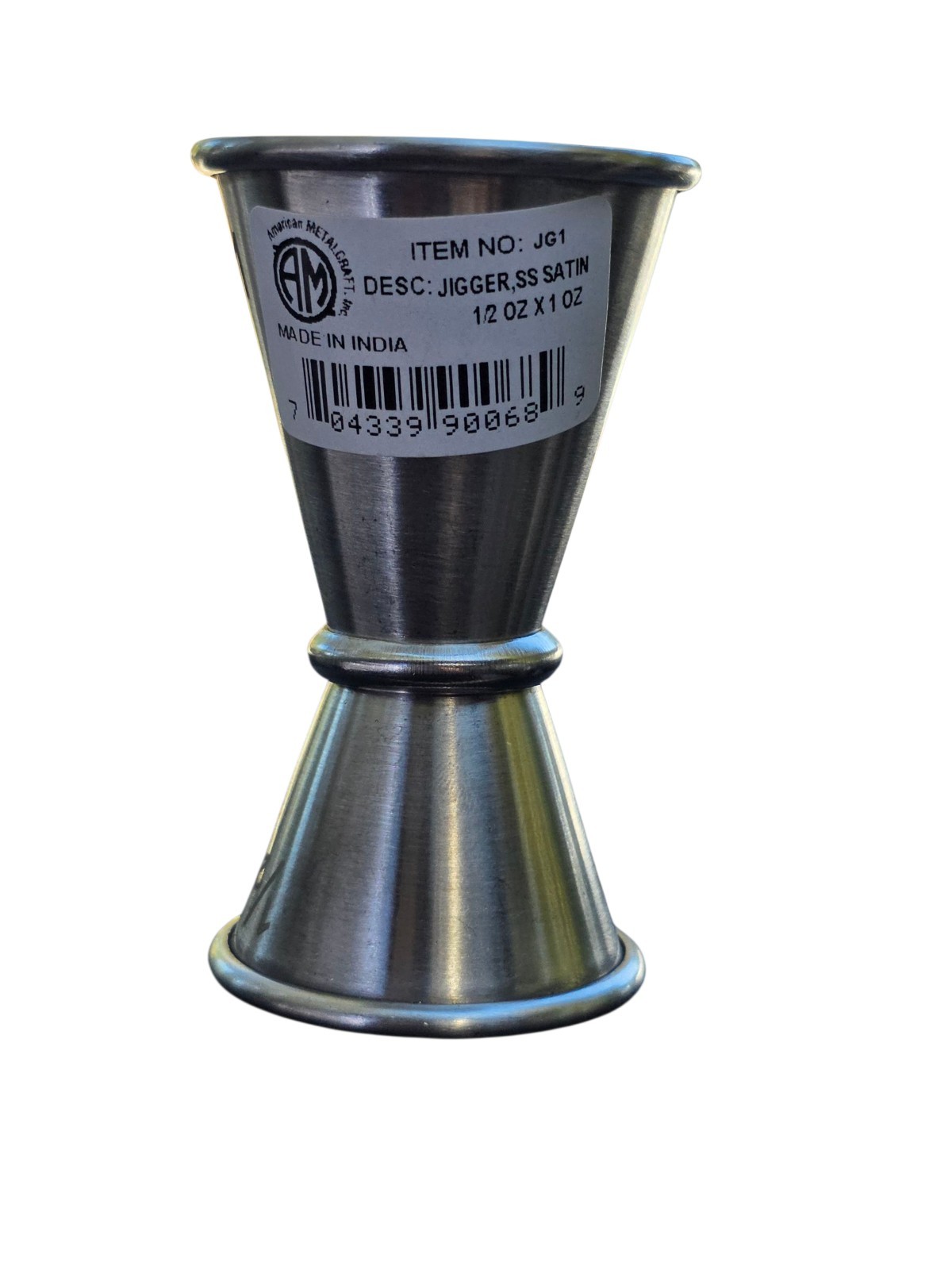 Stainless Measuring JIGGER 1/2 oz. X 1 oz, Japanese Style Cocktail Bar Shot