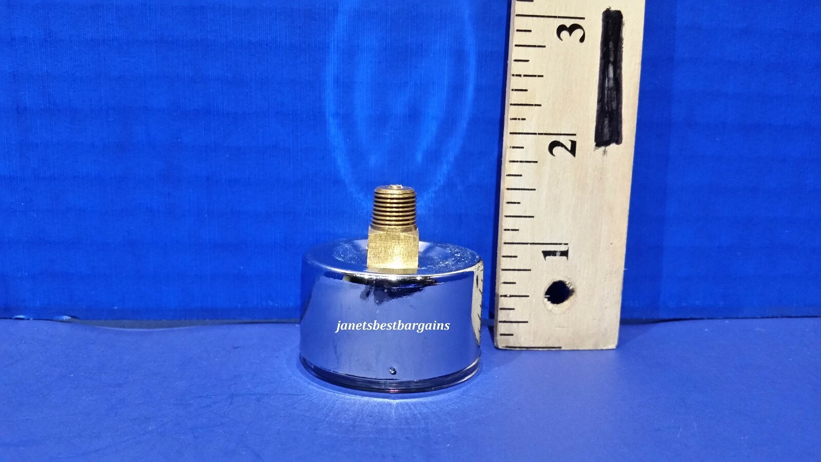 Compressor Pressure Gauge 1/8" Brass NPT Back Mount 4000 PSI 1.5" Chrome Case