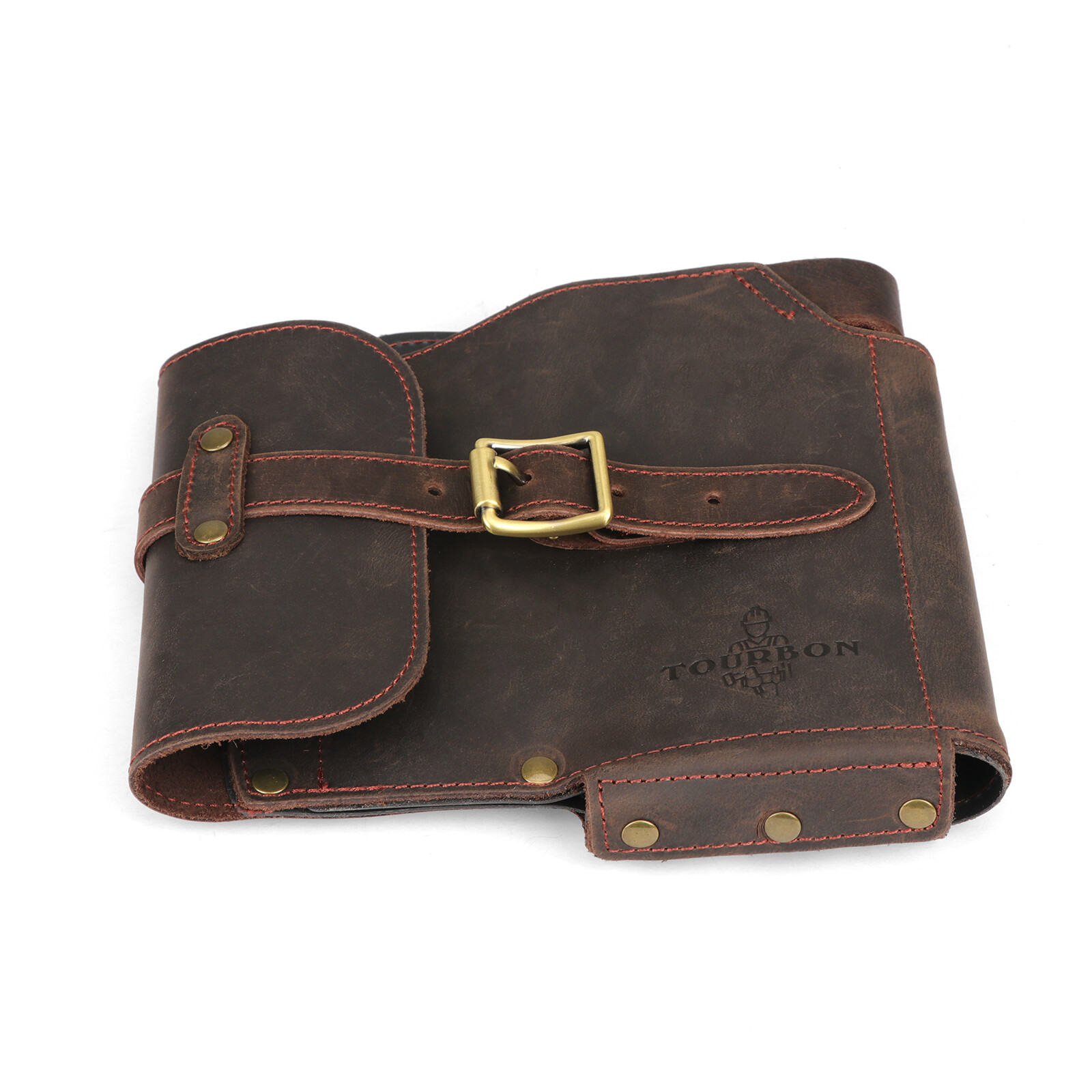 TOURBON Leather Heavy Duty Axe Belt Pouch Loggers Felling Hatchet Head Cover