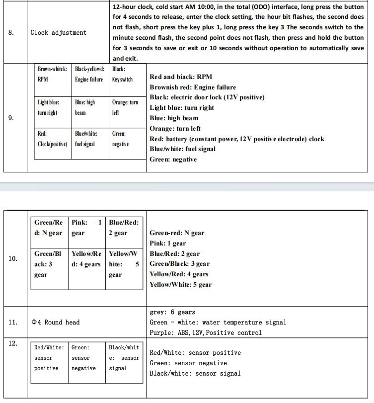 LCD Digital Motorcycle Odometer Speedometer Tachometer KM/H MPH Gauge Universal