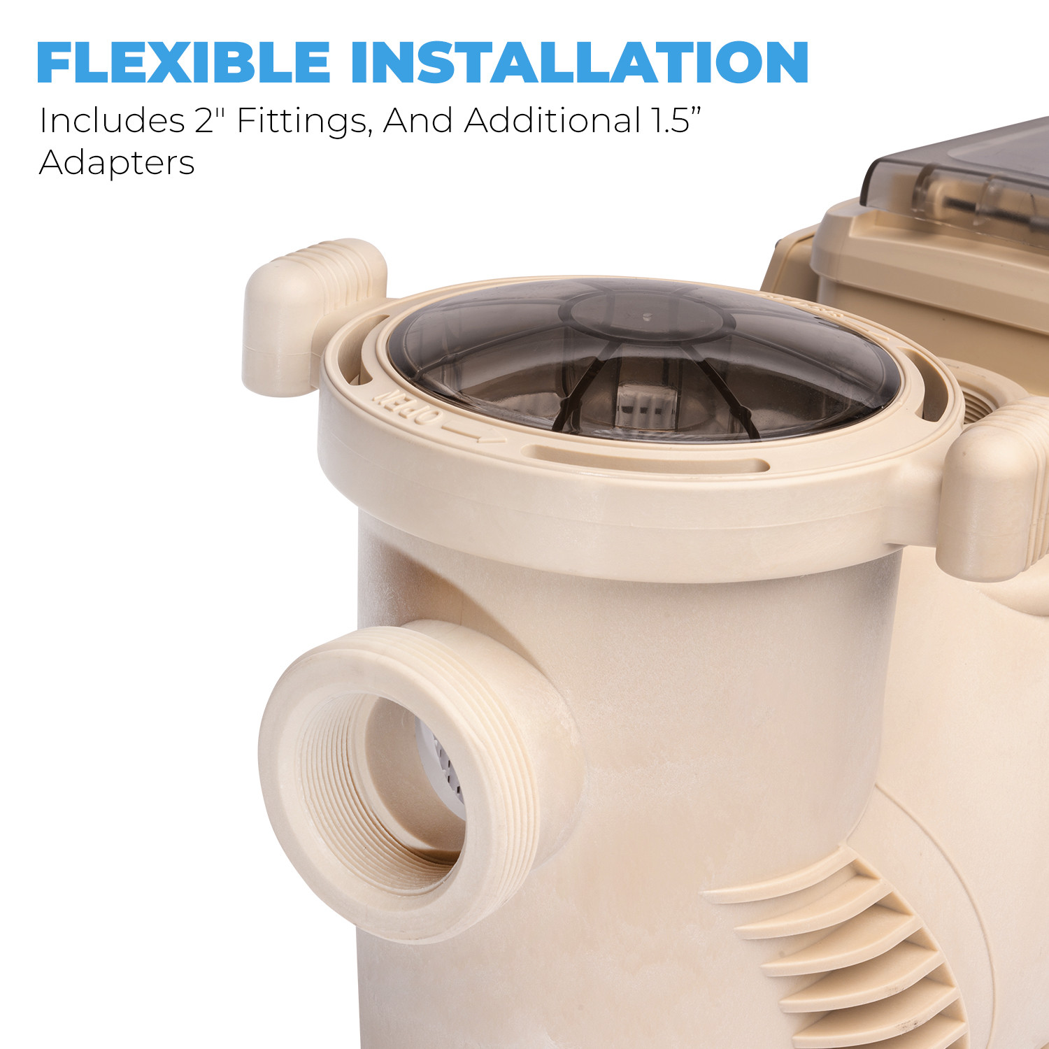 XtremepowerUS 3HP Swimming Pool Pump Variable Speed Inground Pool 1.5/2" Adapter